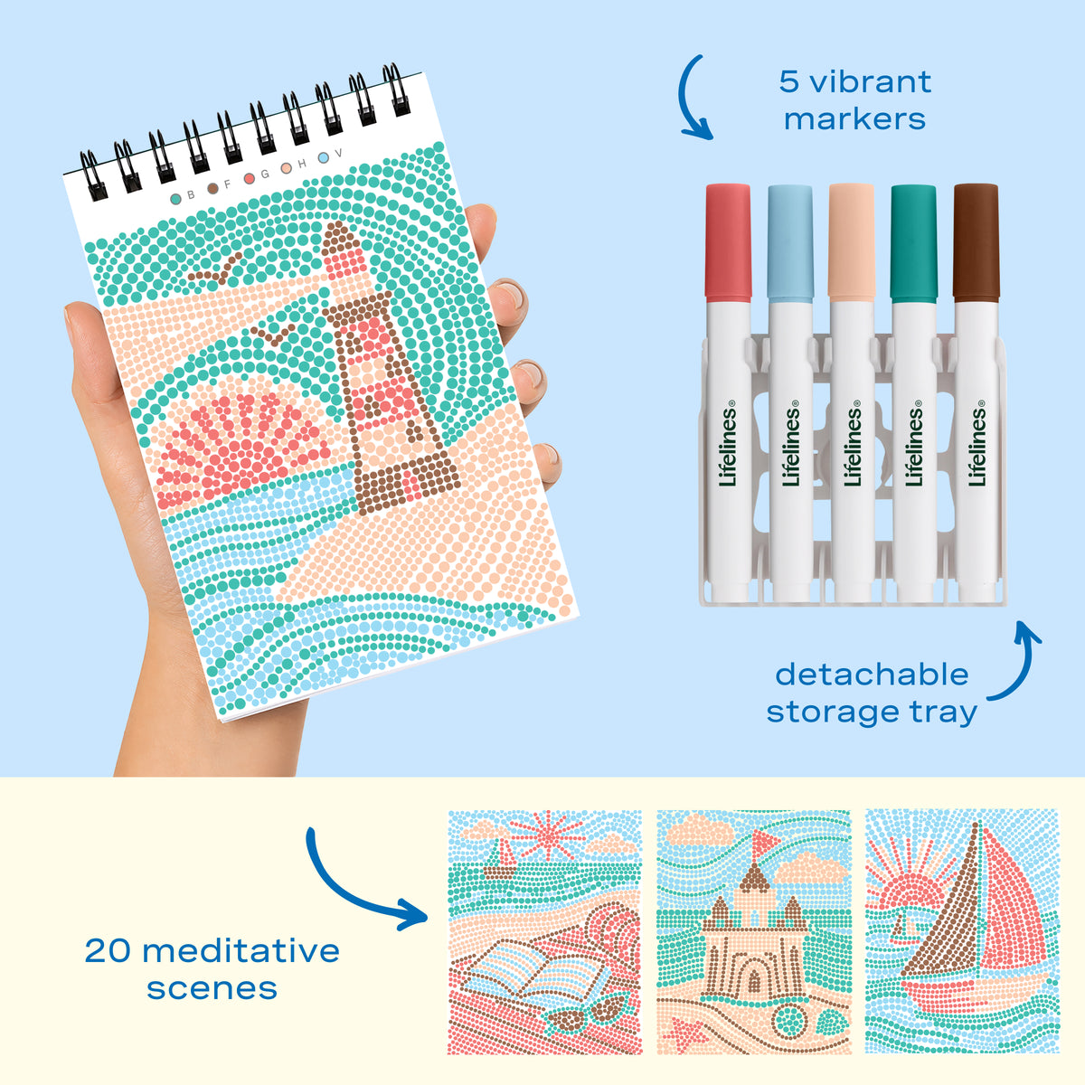 FlowArt® Mini - Dot-by-Letter Coastal Calm