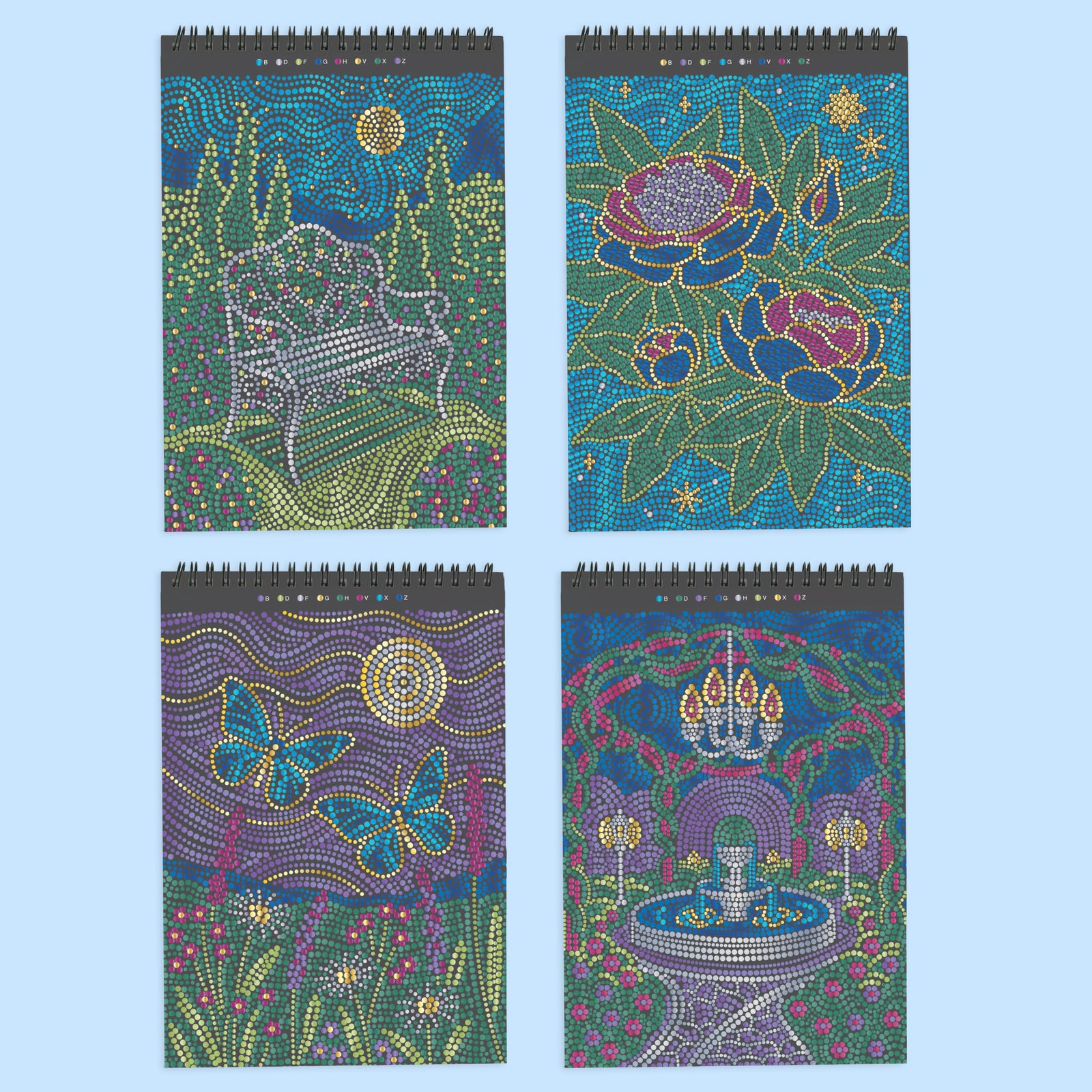 FlowArt® - Dot-By-Letter, Moonlit Garden - Metallic Ink