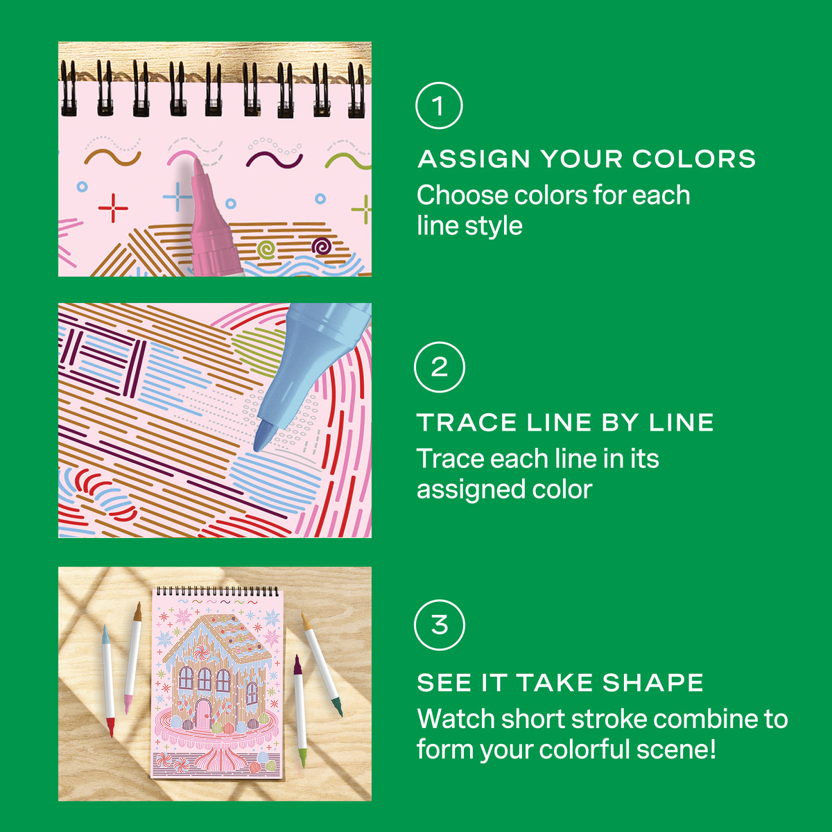 FlowArt® - Trace-by-Line, Gingerbread Delight