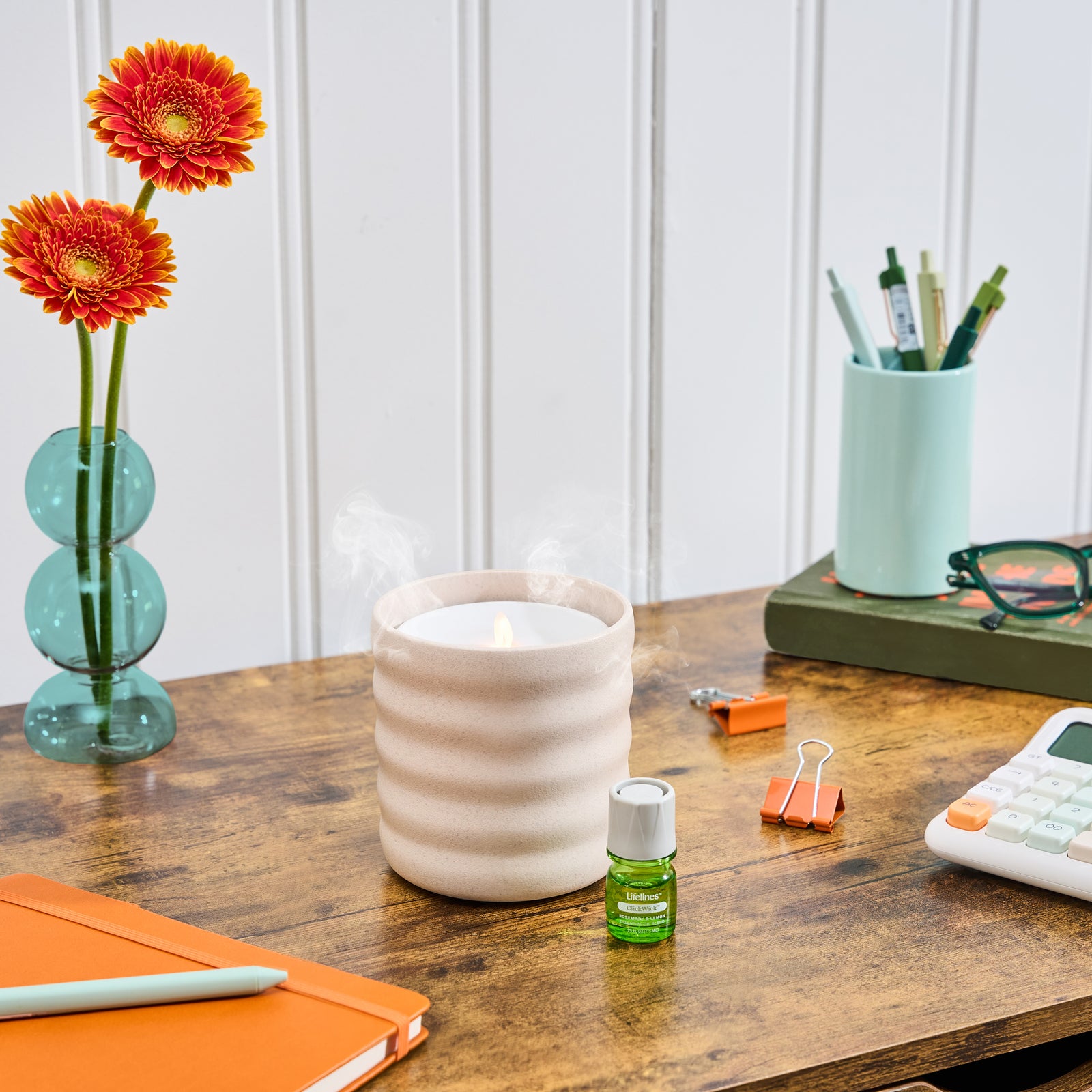 Flameless Candle Diffuser - Bubble Cream