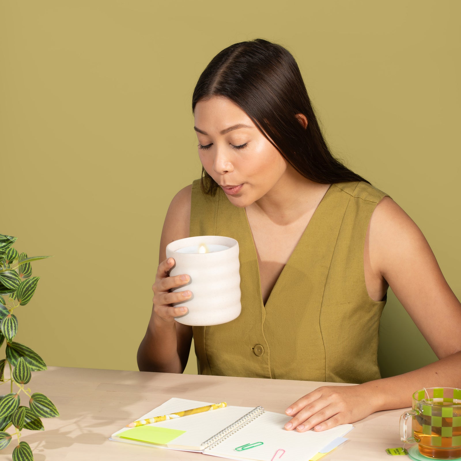 Flameless Candle Diffuser - Bubble Cream