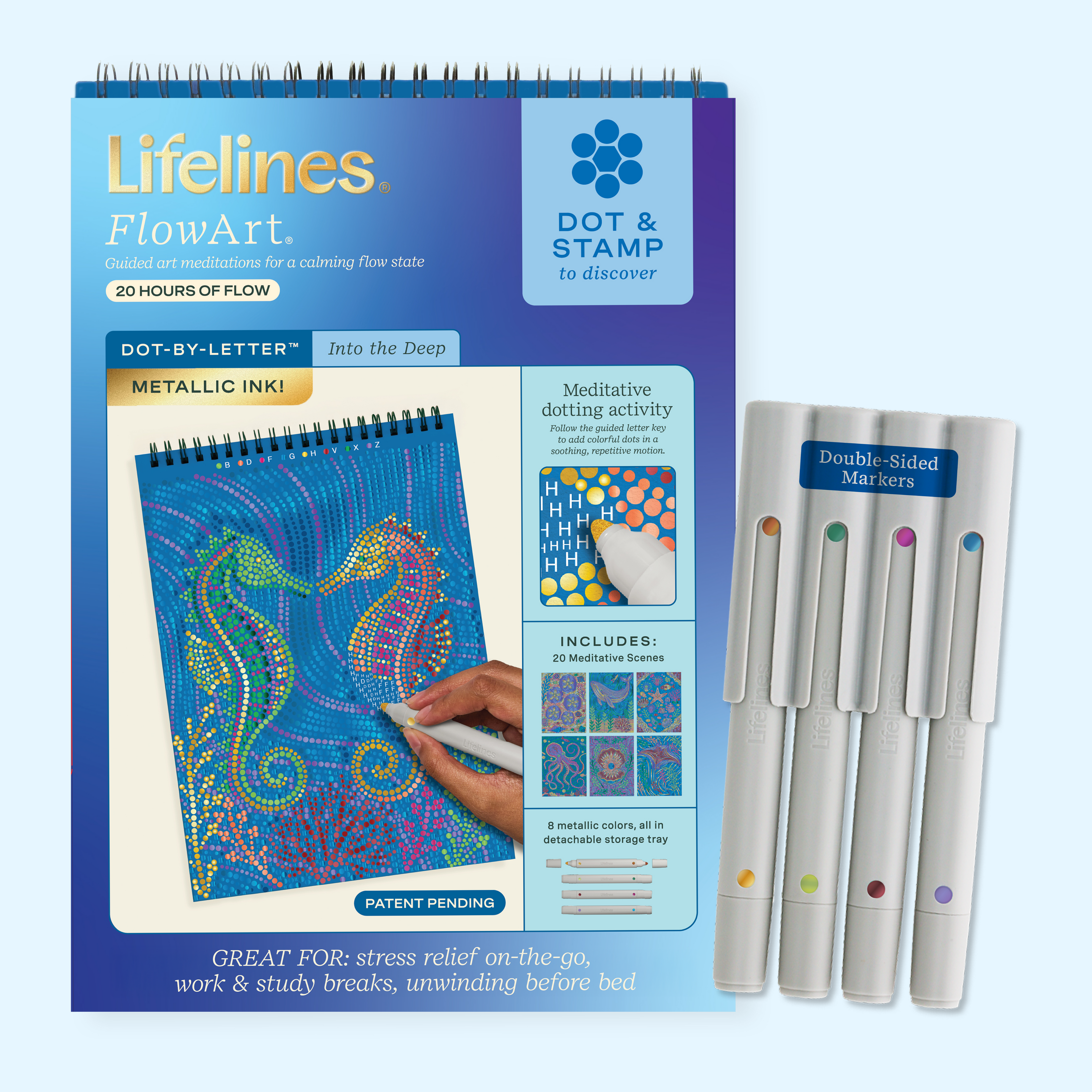 FlowArt® - Dot-By-Letter, Into the Deep - Metallic Ink