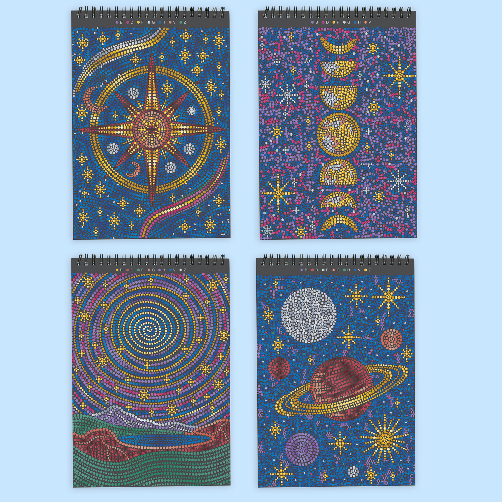 FlowArt® - Dot-By-Letter, Into the Galaxy - Metallic Ink