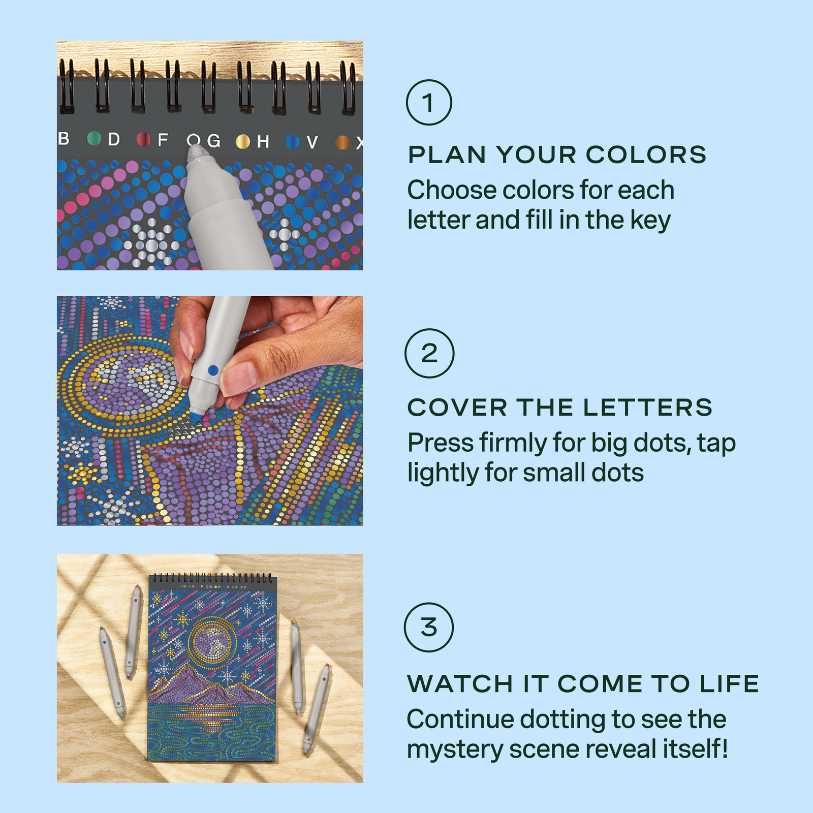 FlowArt® - Dot-By-Letter, Into the Galaxy - Metallic Ink