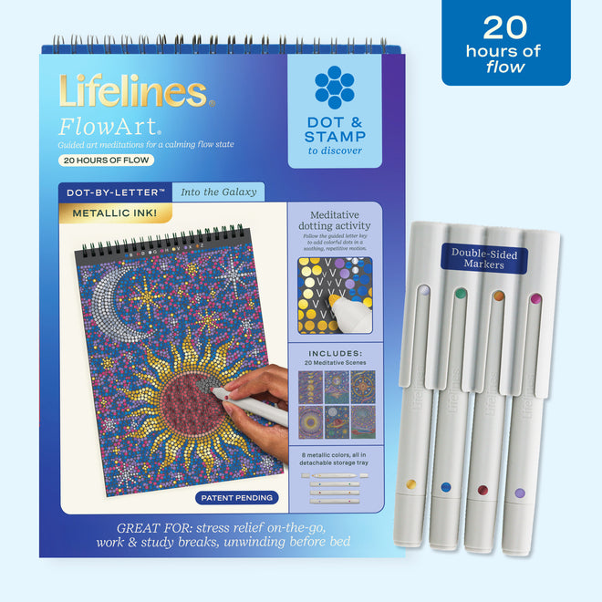 FlowArt® - Dot-By-Letter, Into the Galaxy - Metallic Ink