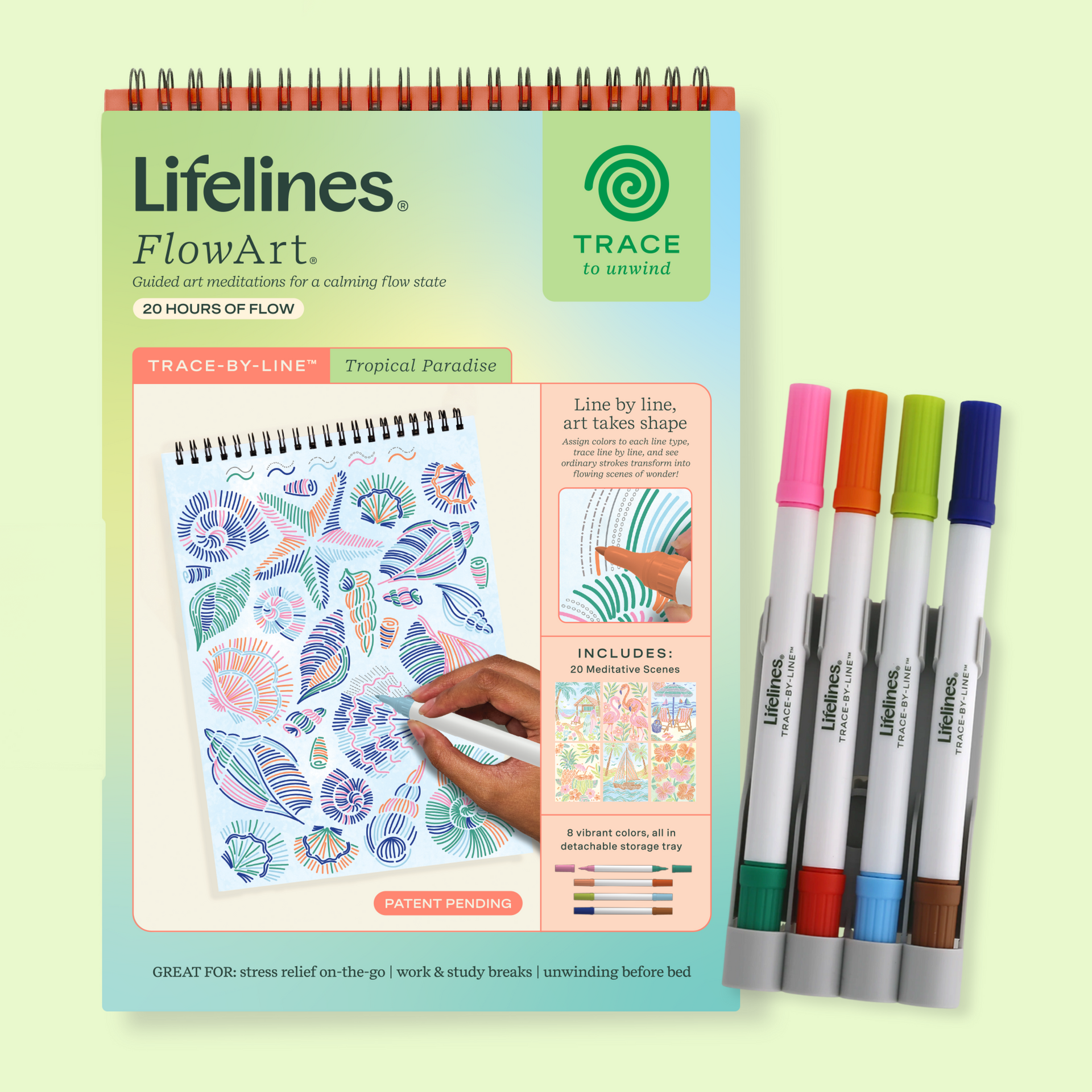 FlowArt®: Trace-By-Line, Tropical Paradise