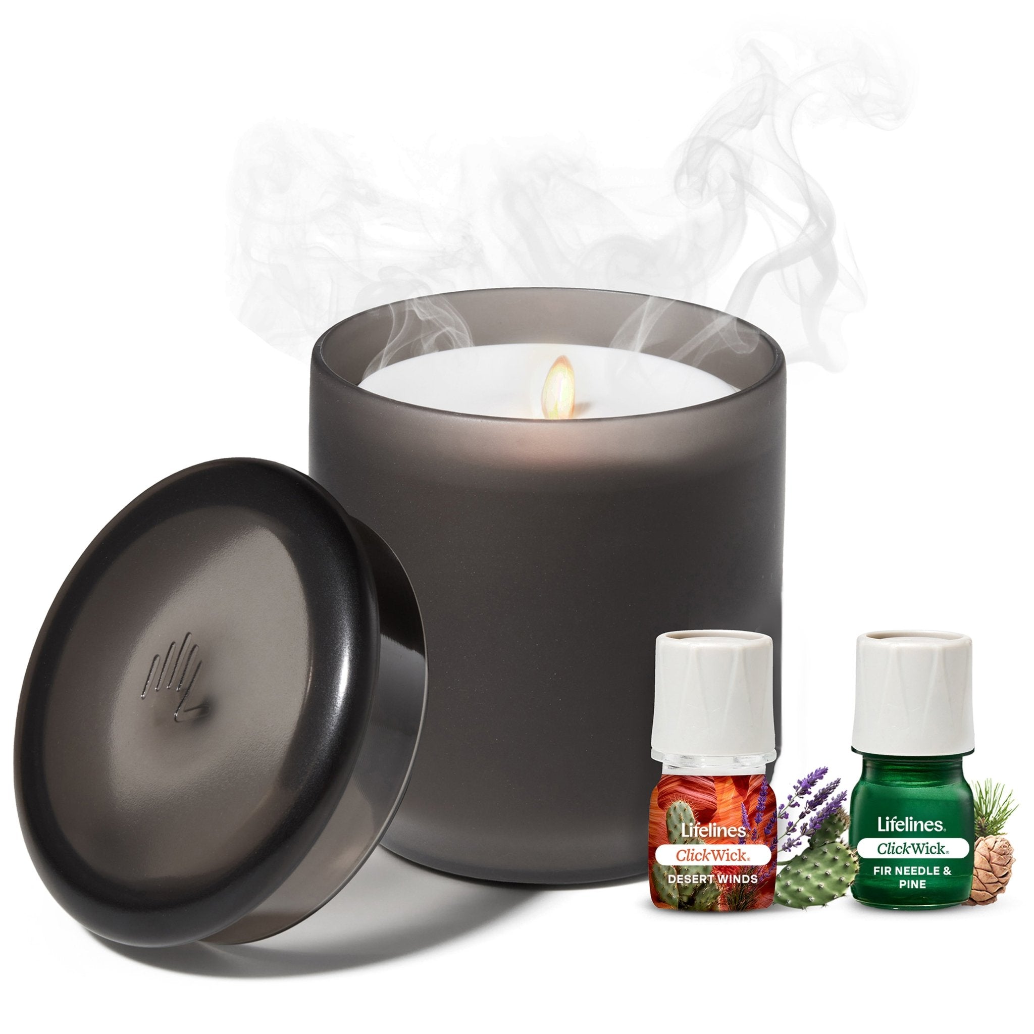 Flameless Candle Diffuser - Frosted Charcoal - Lifelines