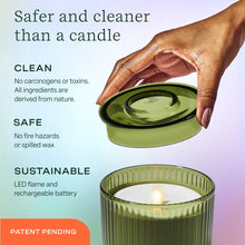Flameless Candle Diffuser - Olive Ribbed - Lifelines
