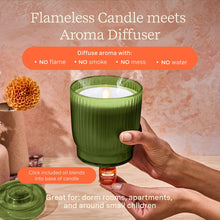 Flameless Candle Diffuser - Olive Ribbed - Lifelines