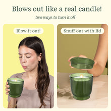 Flameless Candle Diffuser - Olive Ribbed - Lifelines