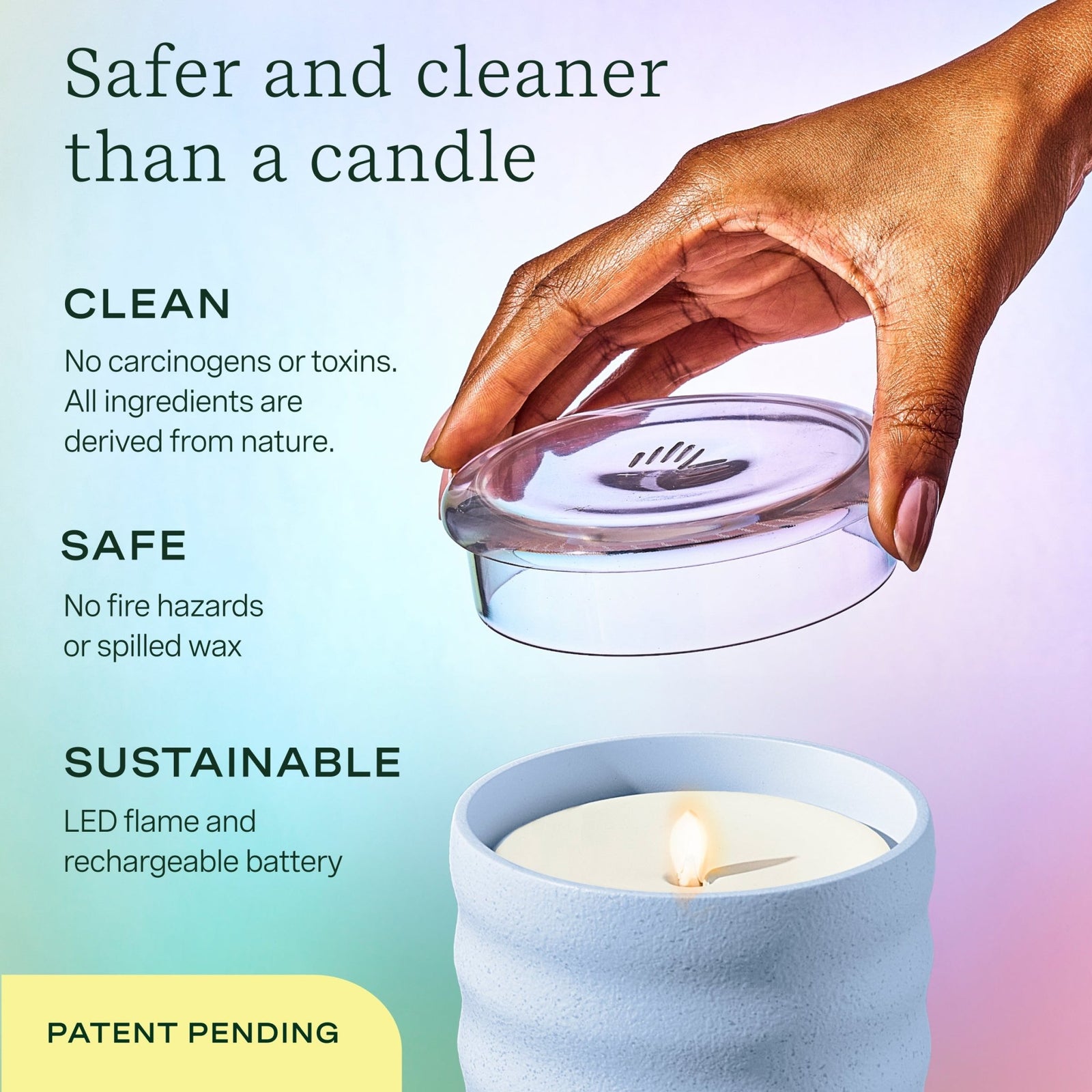 Flamless Candle Diffuser - Bubble Periwinkle - Lifelines