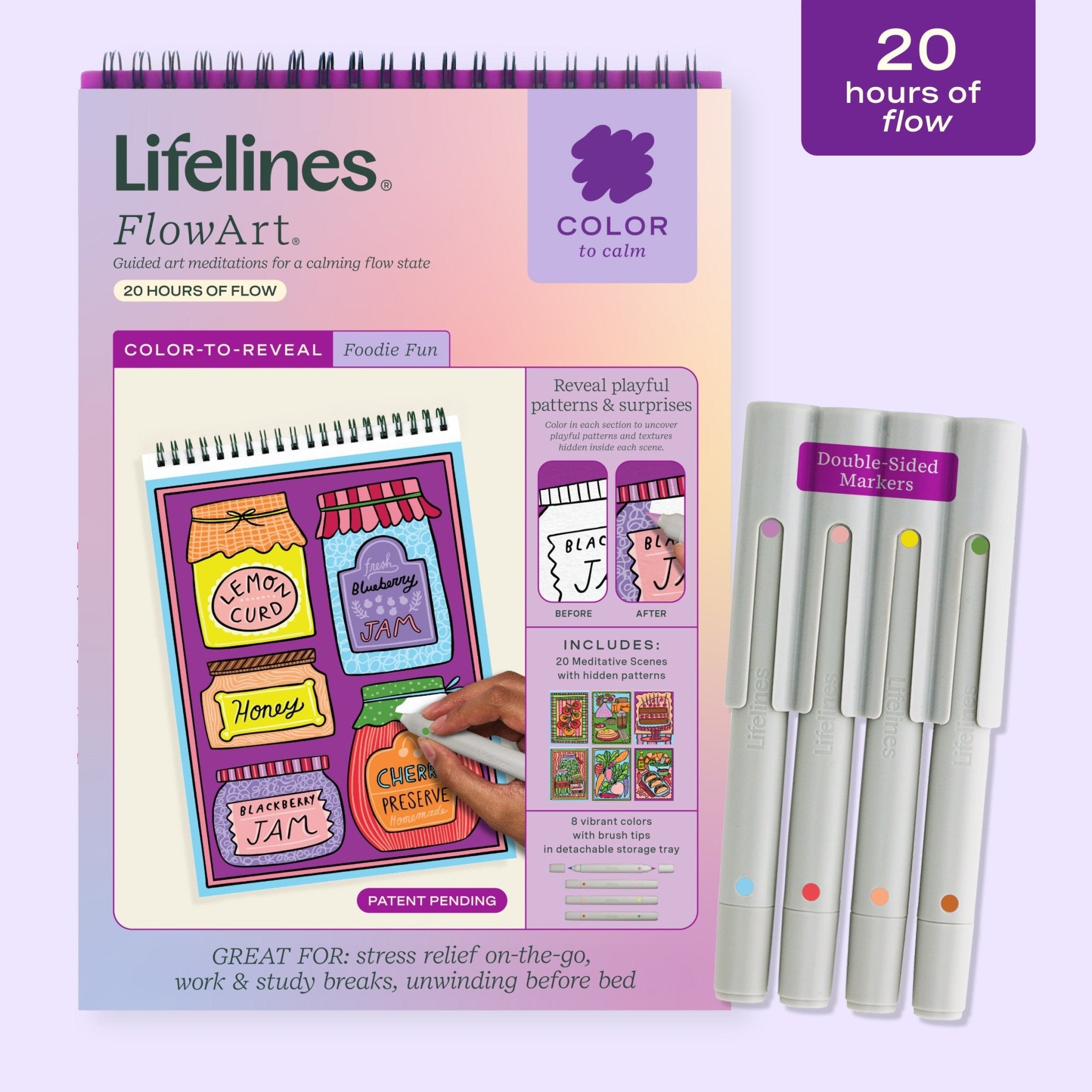 FlowArt® - Color - to - Reveal, Foodie Fun - Lifelines