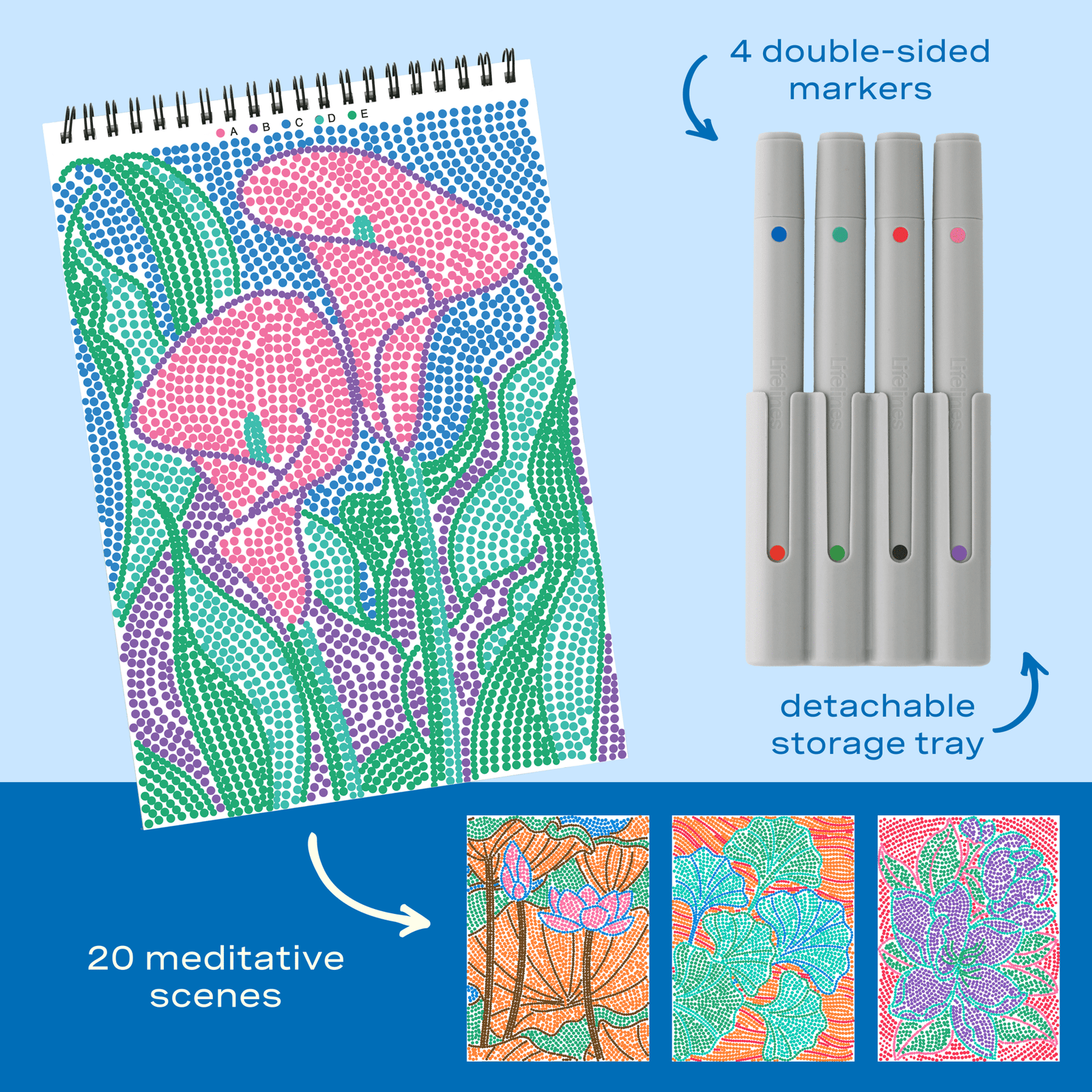 FlowArt® - Dot - By - Letter, Botanicals - Lifelines