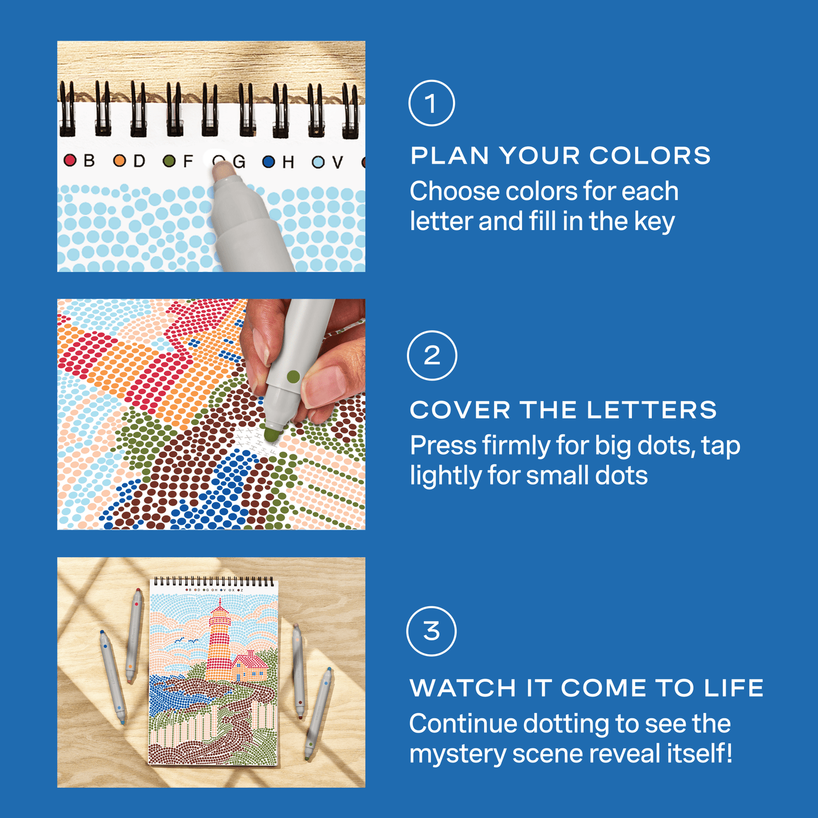 FlowArt® - Dot - By - Letter, Day at the Beach - Lifelines