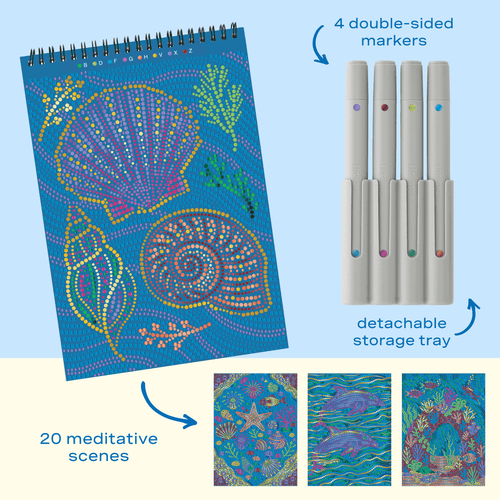 FlowArt® - Dot - By - Letter, Into the Deep - Metallic Ink - Lifelines
