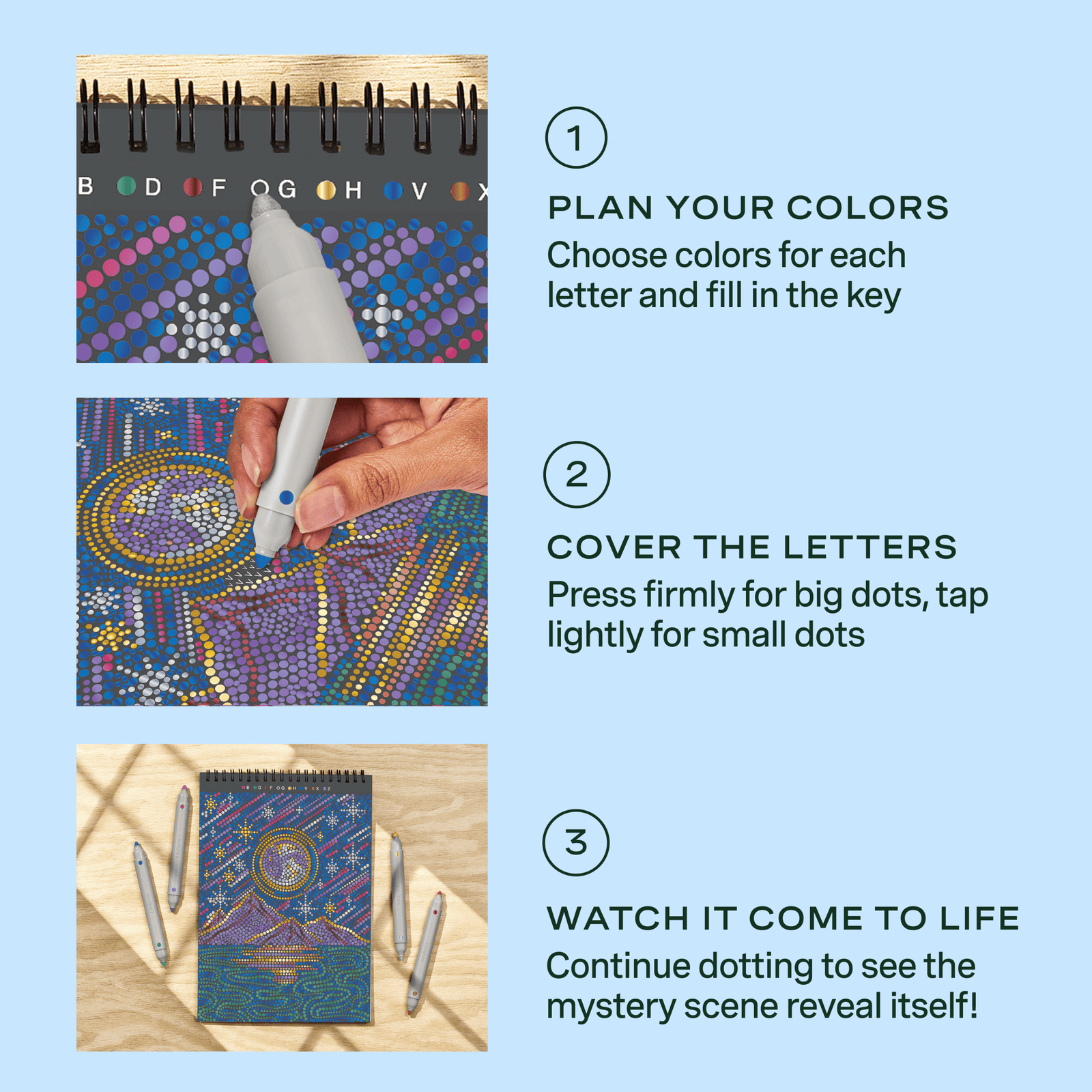 FlowArt® - Dot - By - Letter, Into the Galaxy - Metallic Ink - Lifelines
