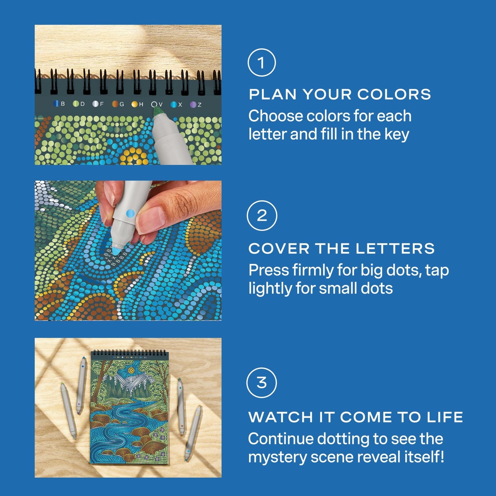 FlowArt® - Dot-By-Letter, Majestic Earth - Metallic Ink - Lifelines