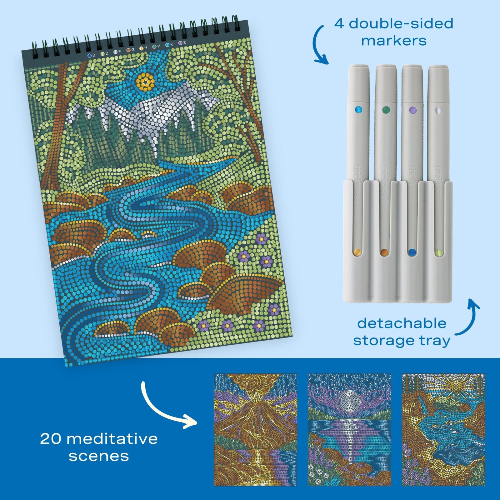 FlowArt® - Dot-By-Letter, Majestic Earth - Metallic Ink - Lifelines