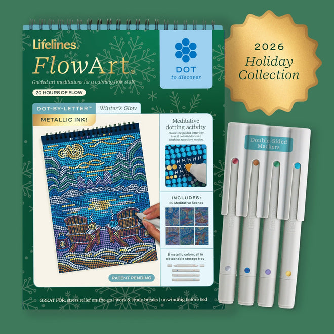 FlowArt® - Dot-By-Letter, Winter's Glow - Metallic Ink - Lifelines
