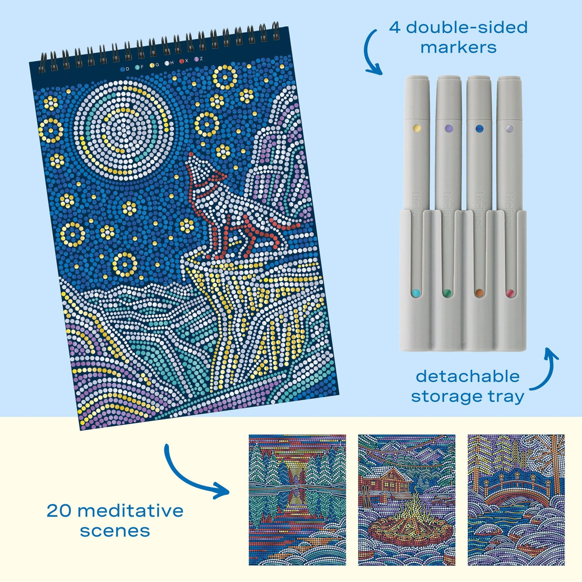 FlowArt® - Dot-By-Letter, Winter's Glow - Metallic Ink - Lifelines