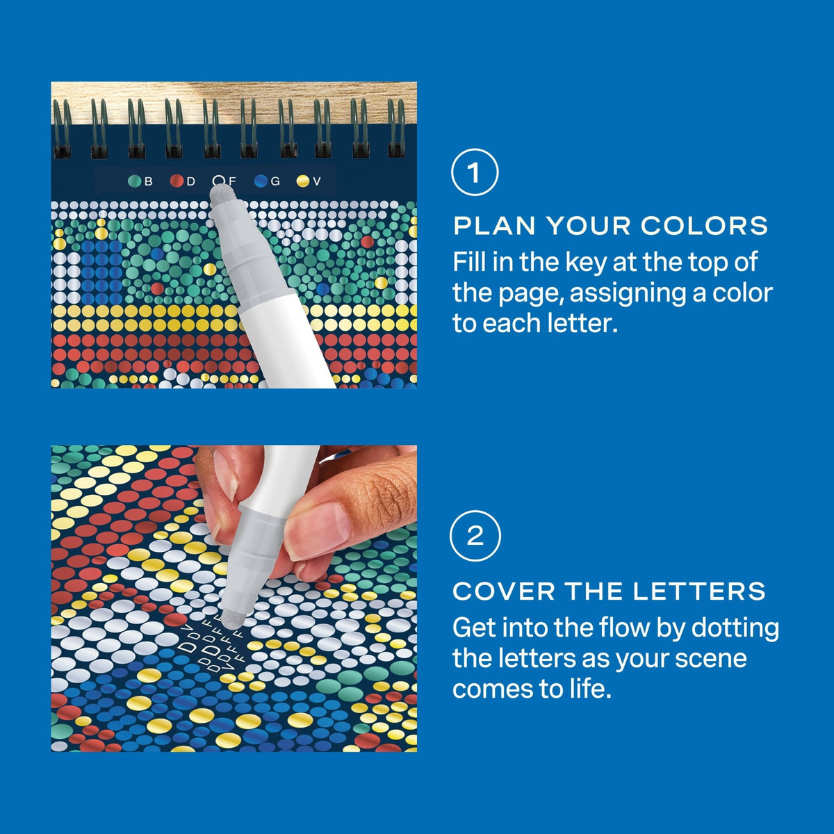FlowArt® Mini - Dot-by-Letter Deck the Halls - Metallic Ink - Lifelines