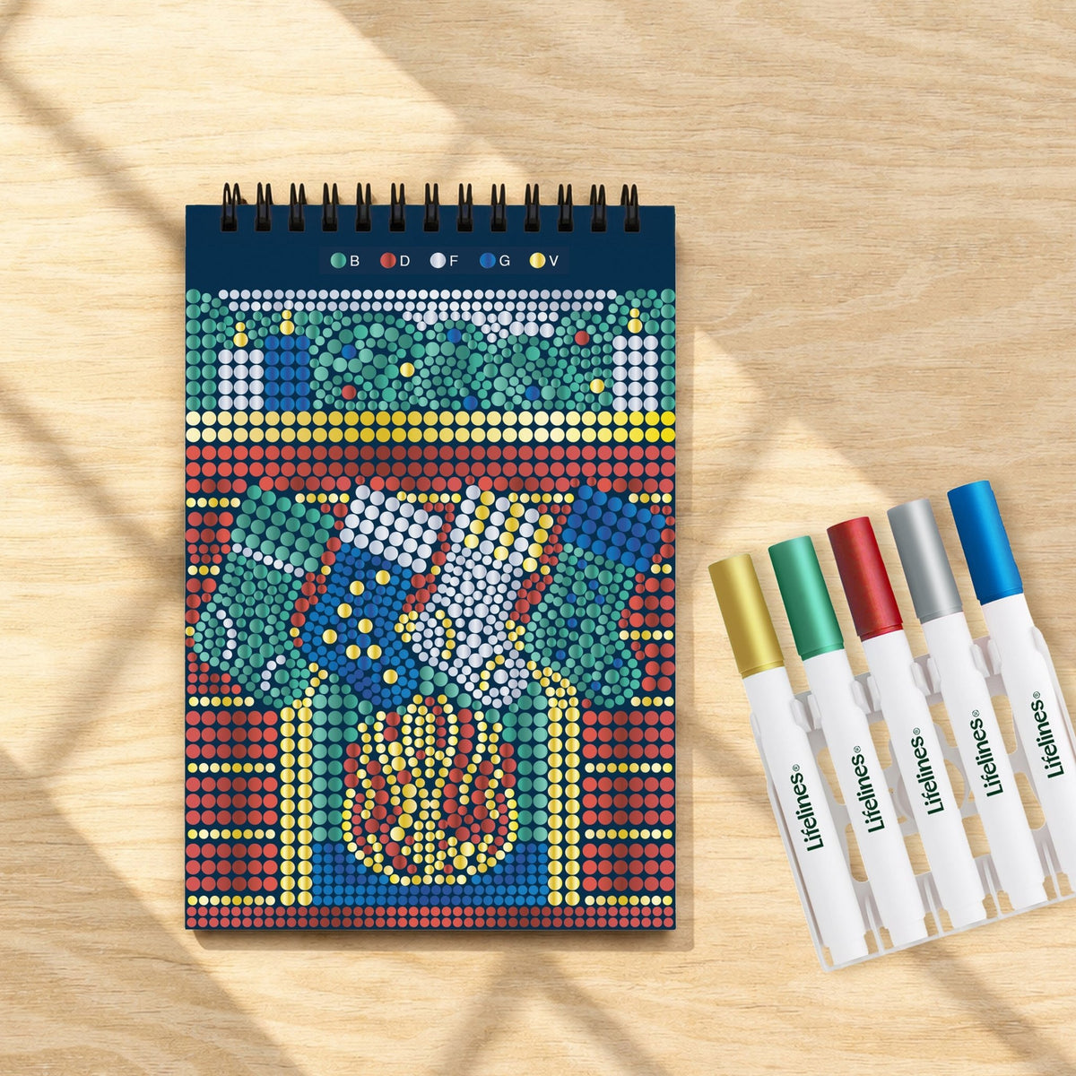 FlowArt® Mini - Dot-by-Letter Deck the Halls - Metallic Ink - Lifelines