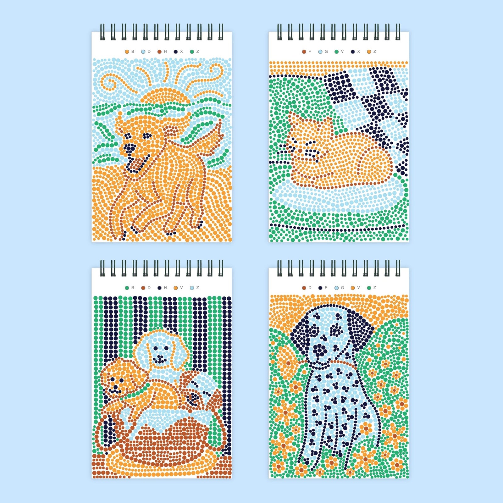 FlowArt® Mini - Dot - by - Letter Furry Friends - Lifelines