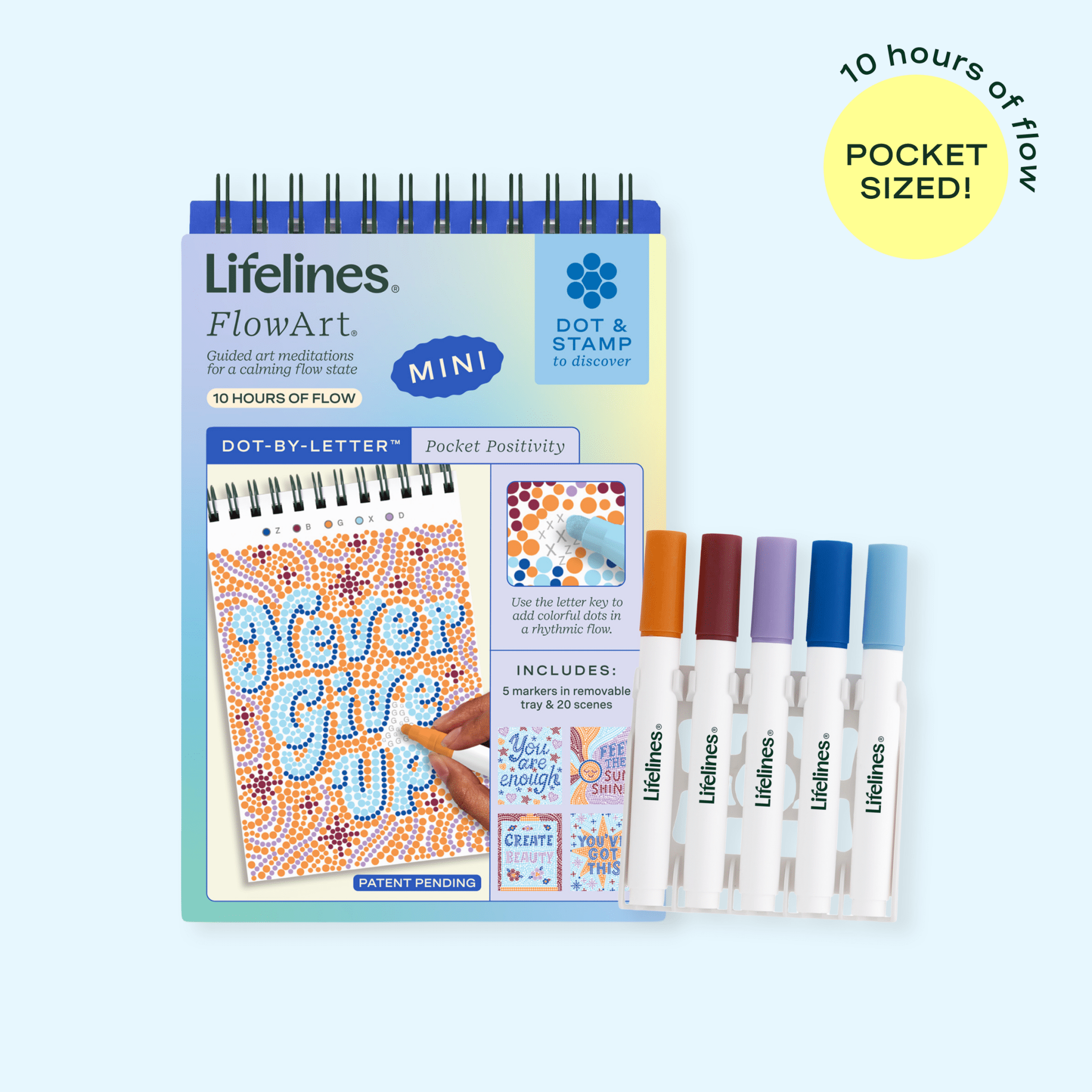 FlowArt® Mini - Dot - by - Letter Pocket Positivity - Lifelines
