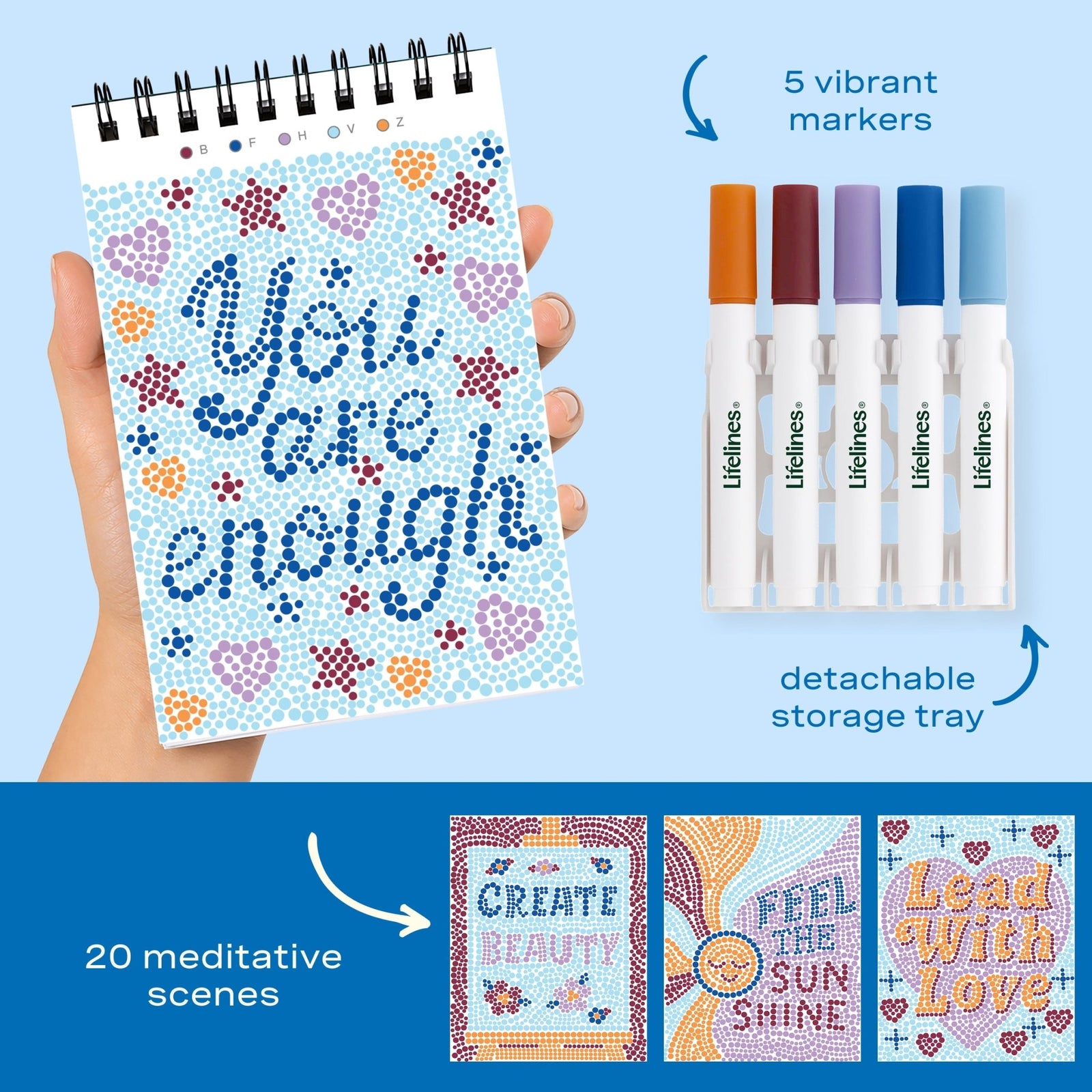 FlowArt® Mini - Dot - by - Letter Pocket Positivity - Lifelines