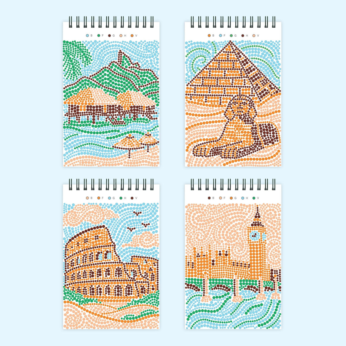 FlowArt® Mini - Dot-by-Letter Postcard Places - Lifelines