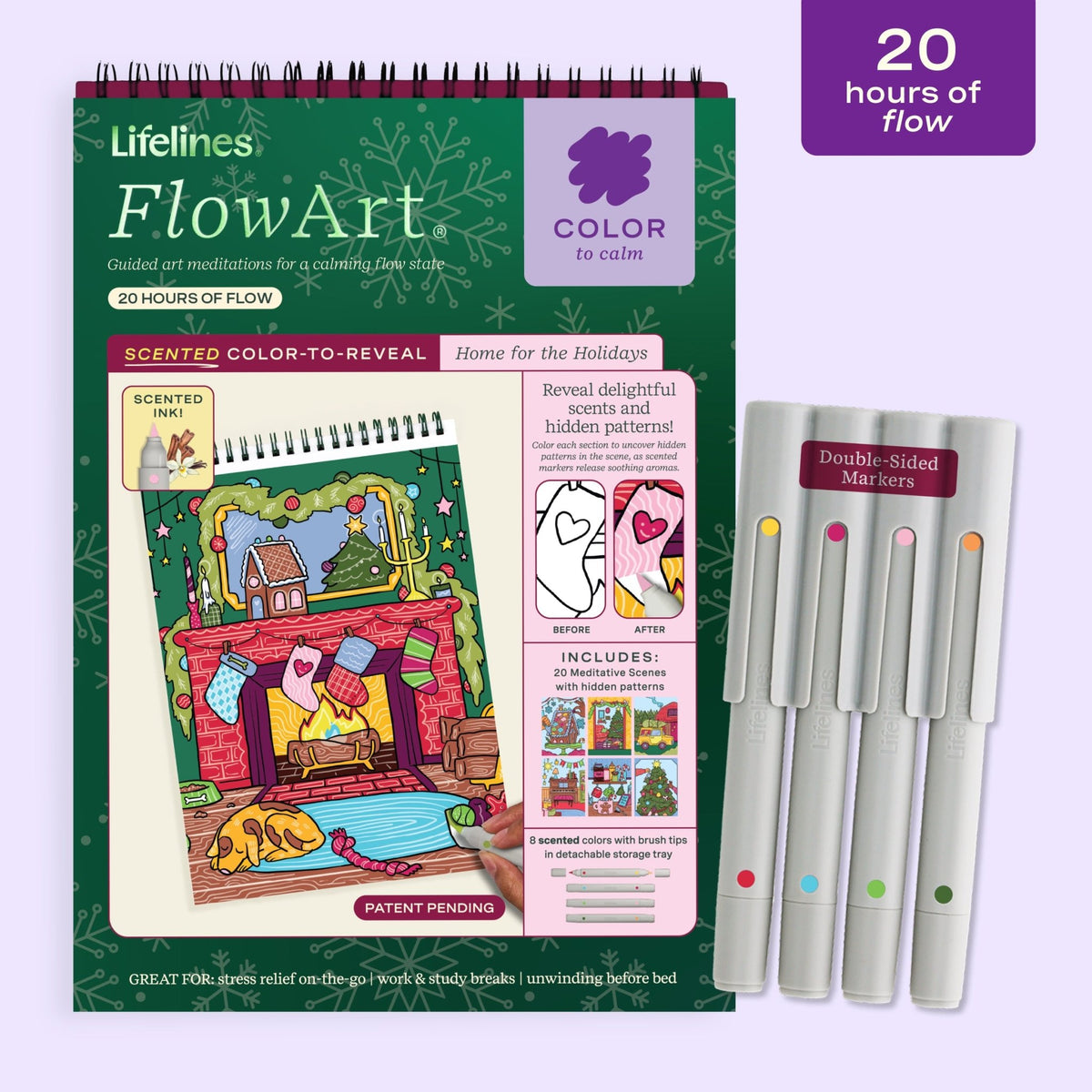 FlowArt® - Scented Color-to-Reveal, Home for the Holidays - Lifelines