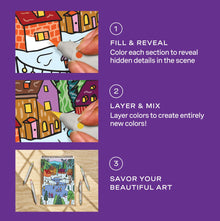 FlowArt® - Scented Color-to-Reveal, Snowy Village - Lifelines