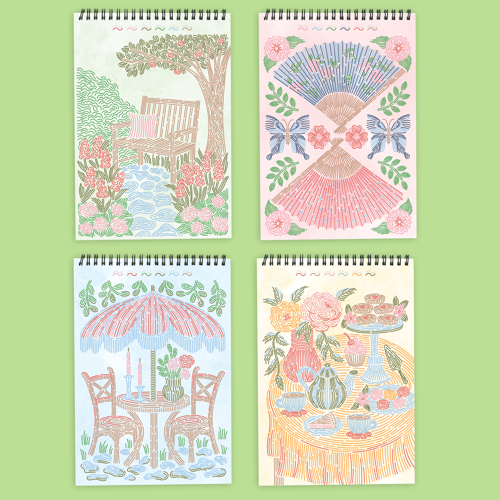 FlowArt® - Trace-By-Line, Brunch in Bloom - Lifelines