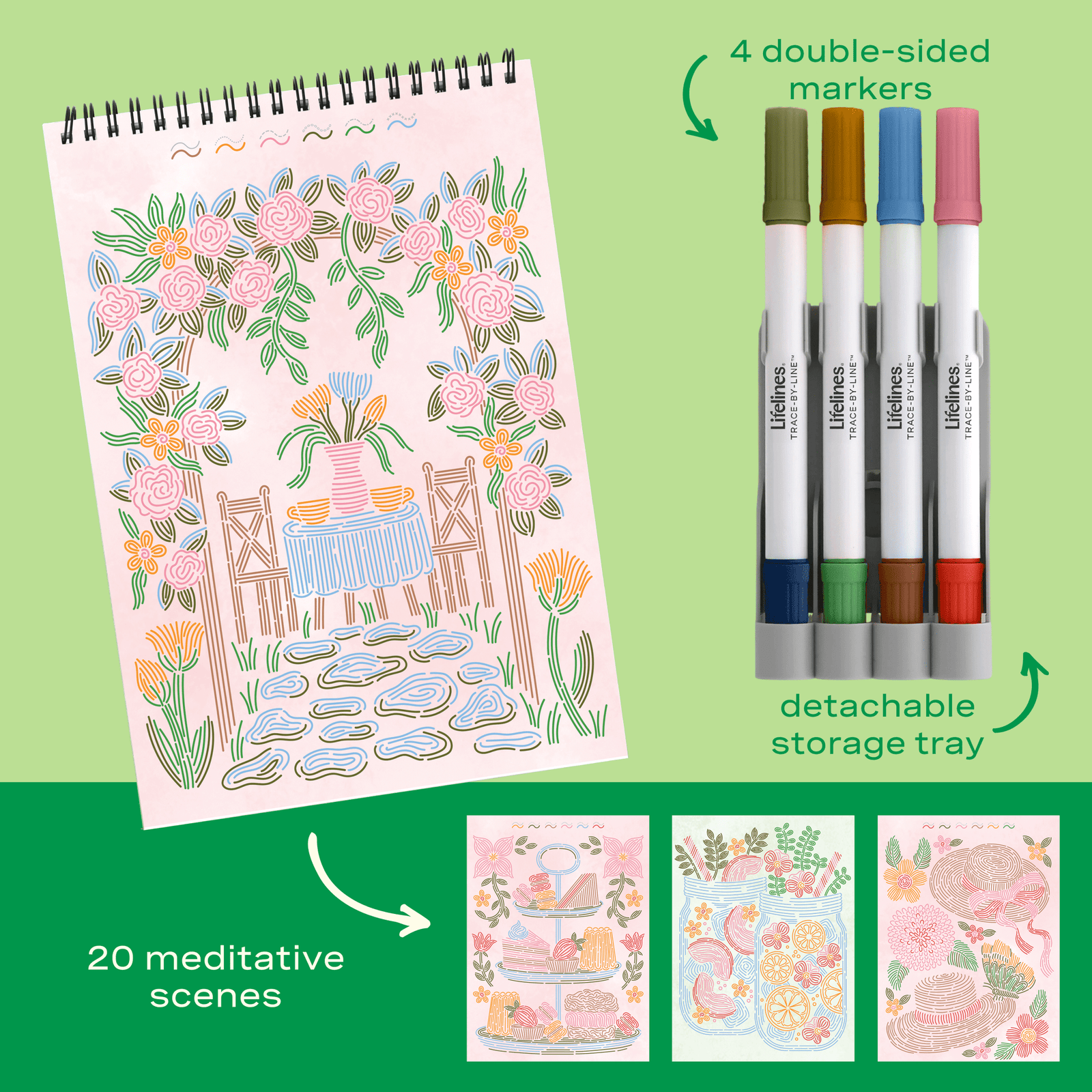 FlowArt® - Trace-By-Line, Brunch in Bloom - Lifelines