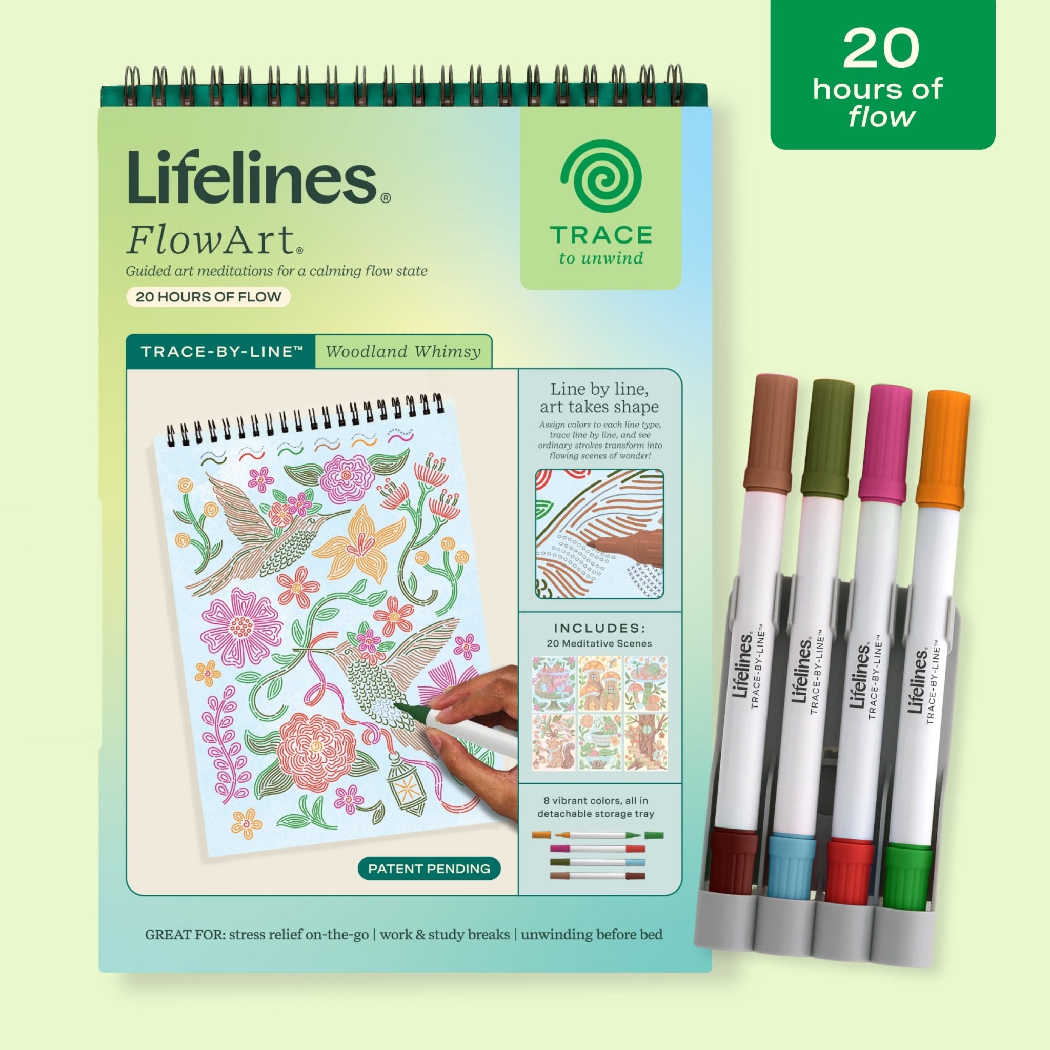 FlowArt® - Trace - By - Line, Woodland Whimsy - Lifelines