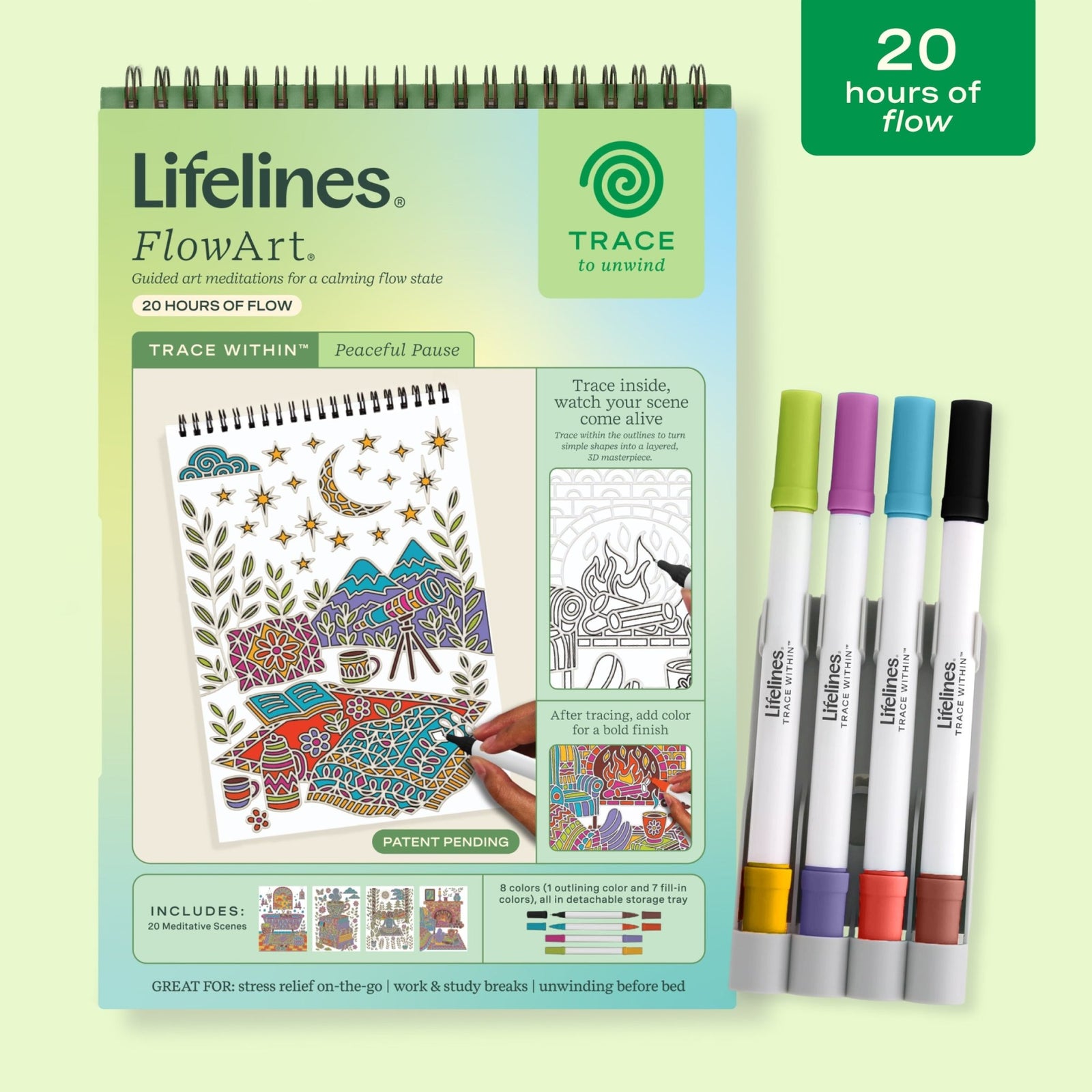 FlowArt® - Trace Within, Peaceful Pause - Lifelines