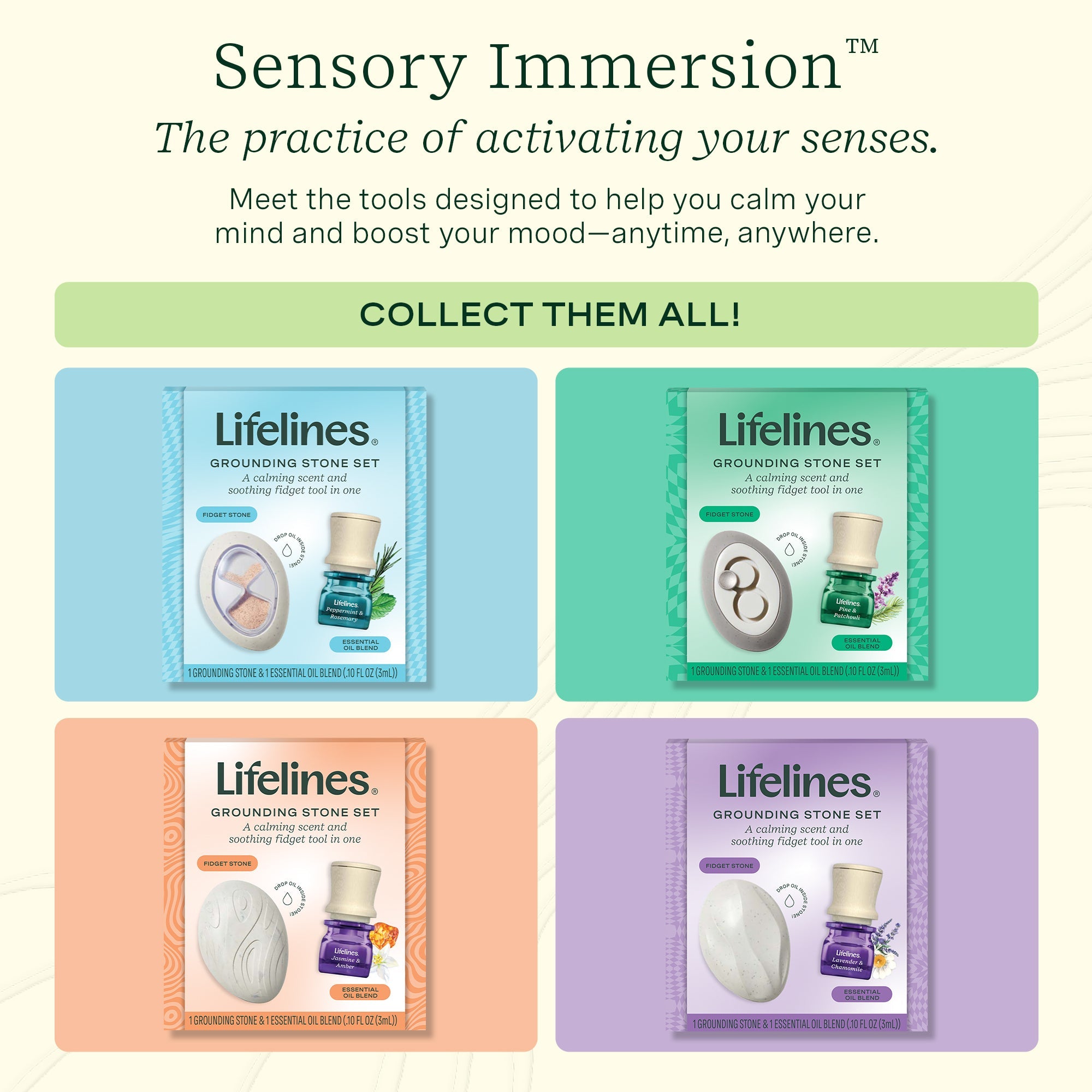 Grounding Stone Set - Peppermint & Rosemary – Lifelines