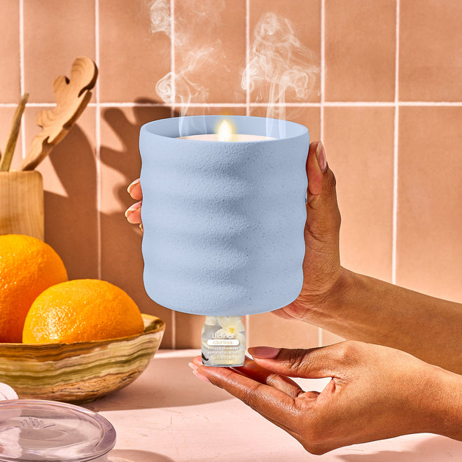 Flamless Candle Diffuser - Bubble Periwinkle