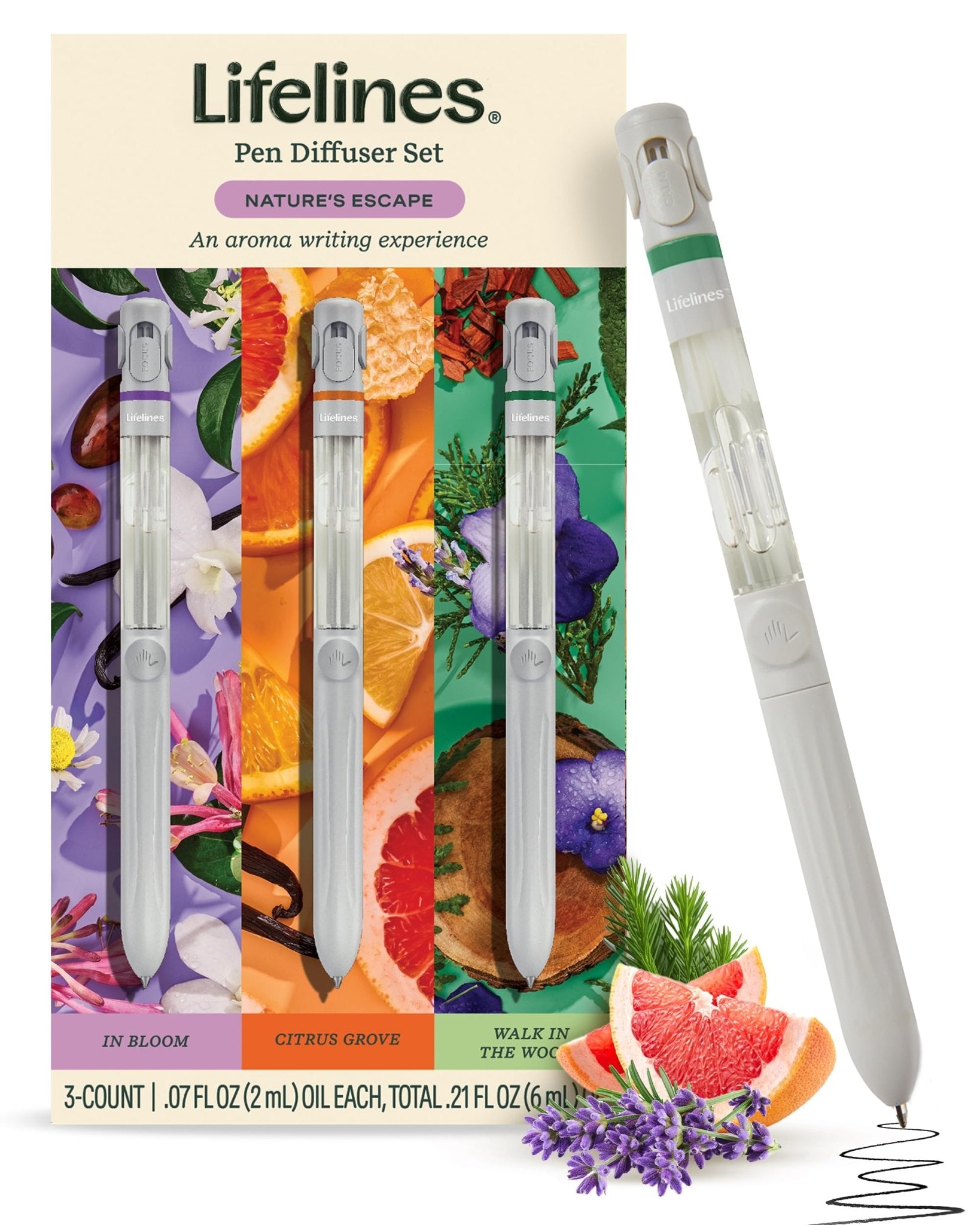 Lifelines 3 Pack Pen Diffuser - Nature's Escape - Lifelines