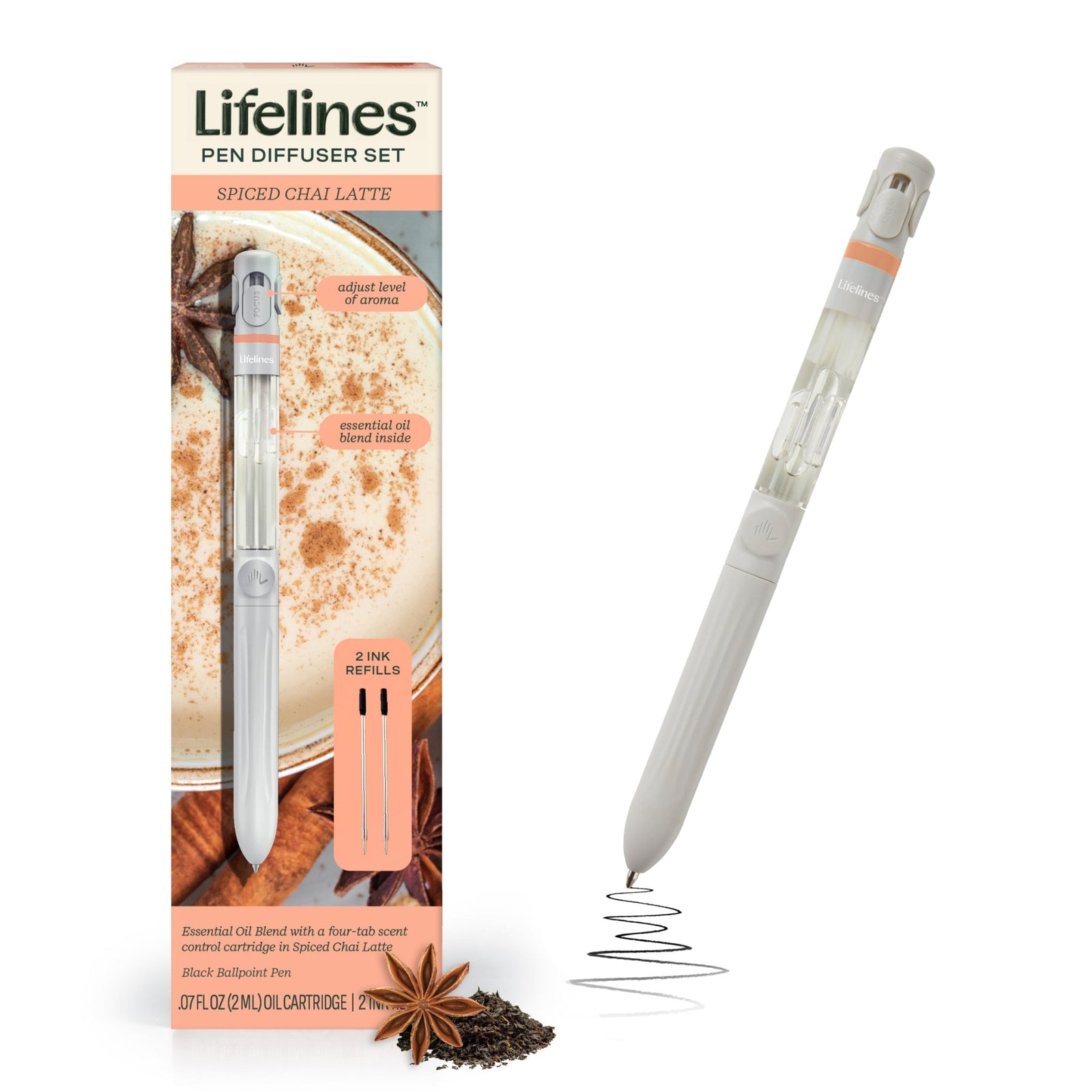 Lifelines Spiced Chai Latte Essential Oil Blends Pen Diffuser