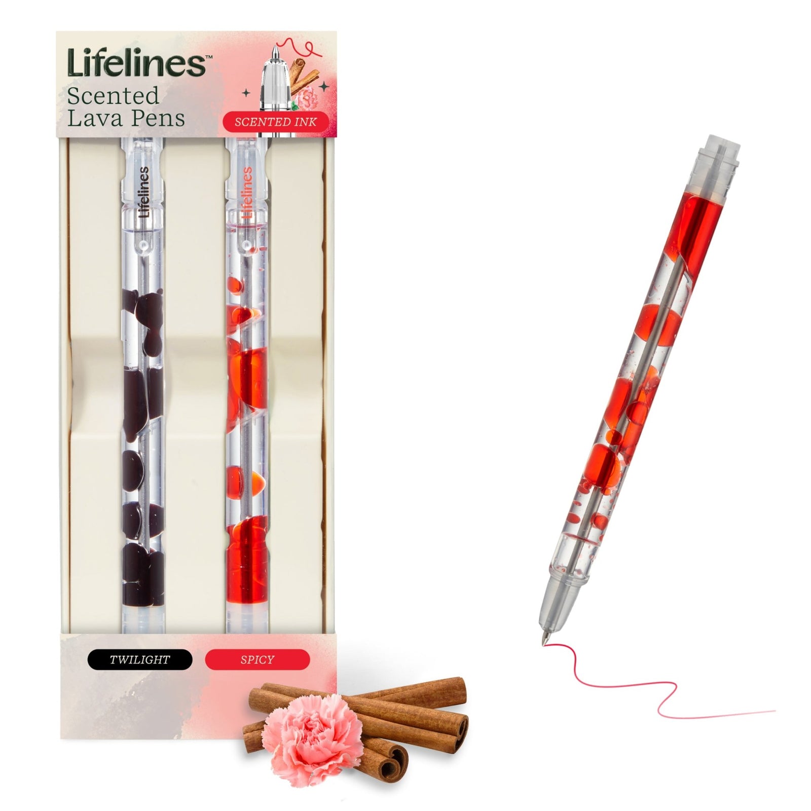 Scented Lava Pen 2 Pack - Black/Red - Lifelines