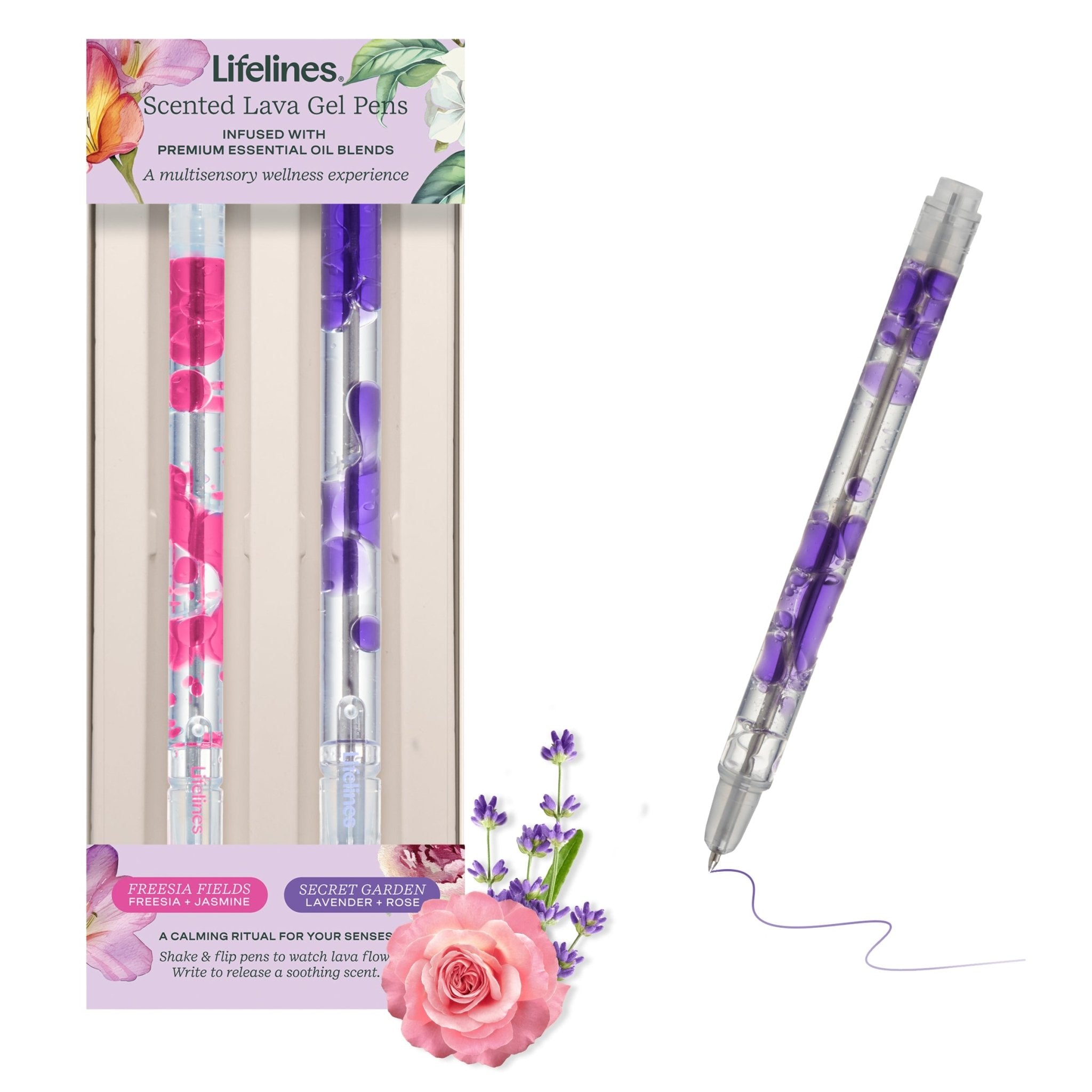 Scented Lava Pen 2 Pack - Pink/Purple - Lifelines