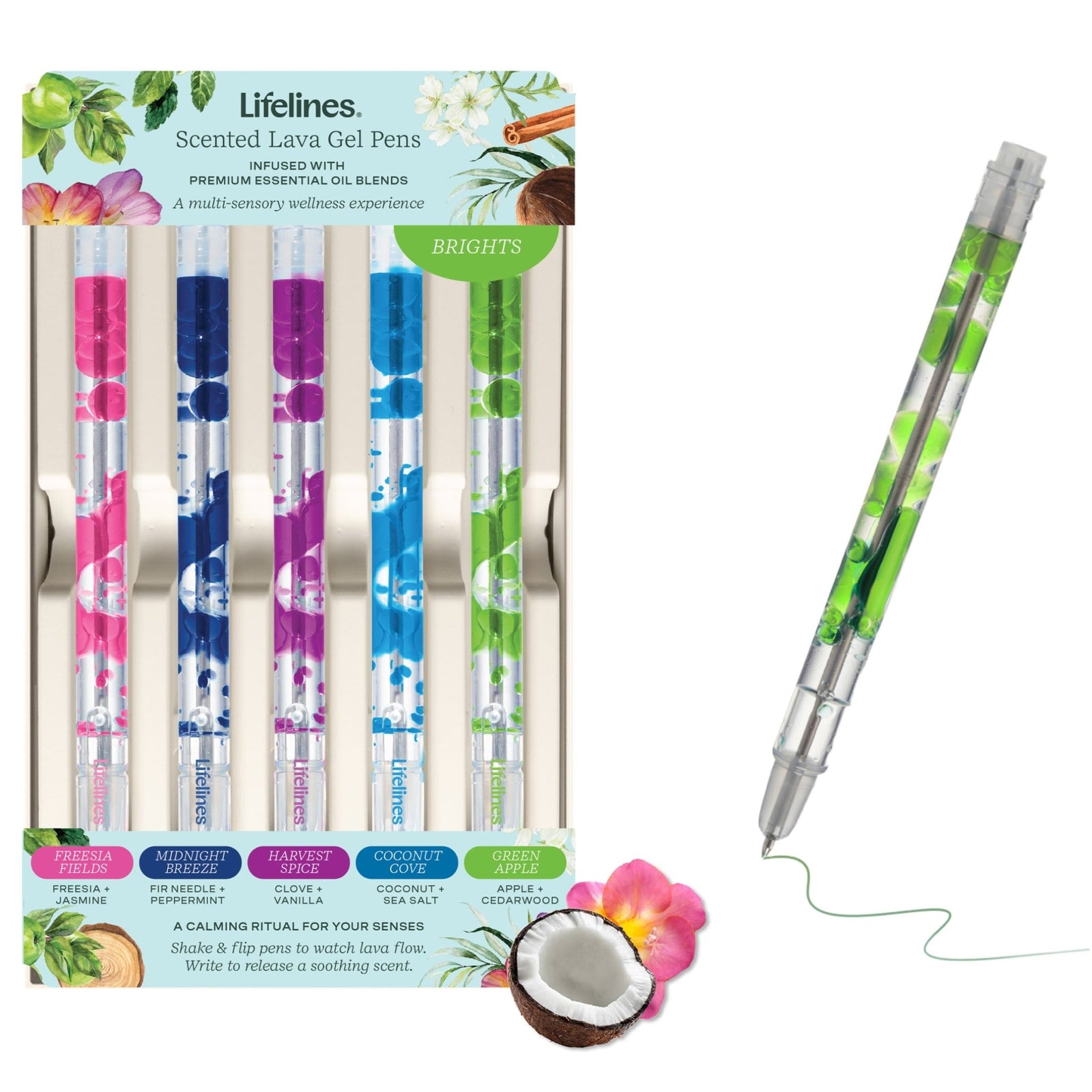 Scented Lava Pen 5 - Pack - Brights - Lifelines