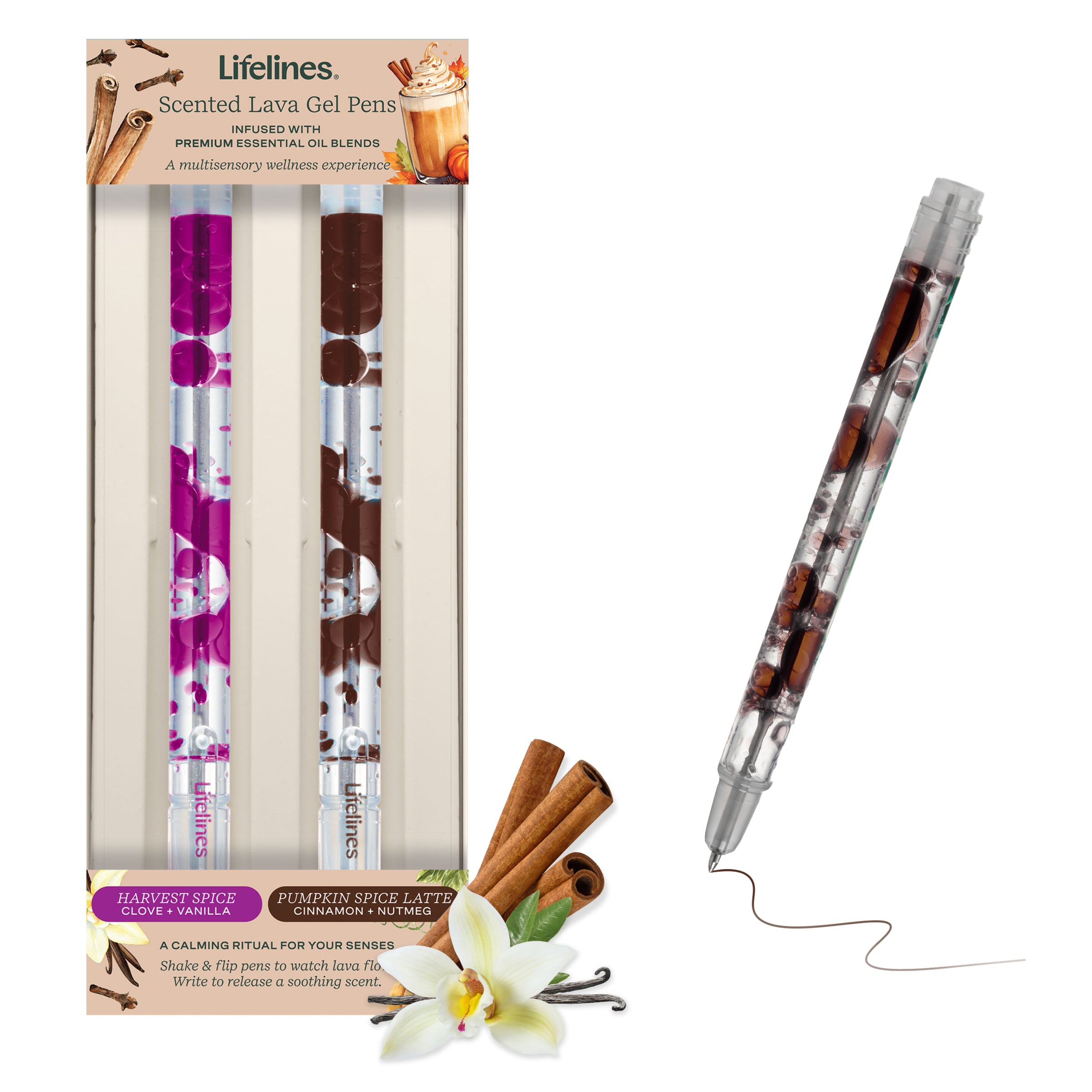 Scented Lava Pen 2 Pack - Brown/Violet