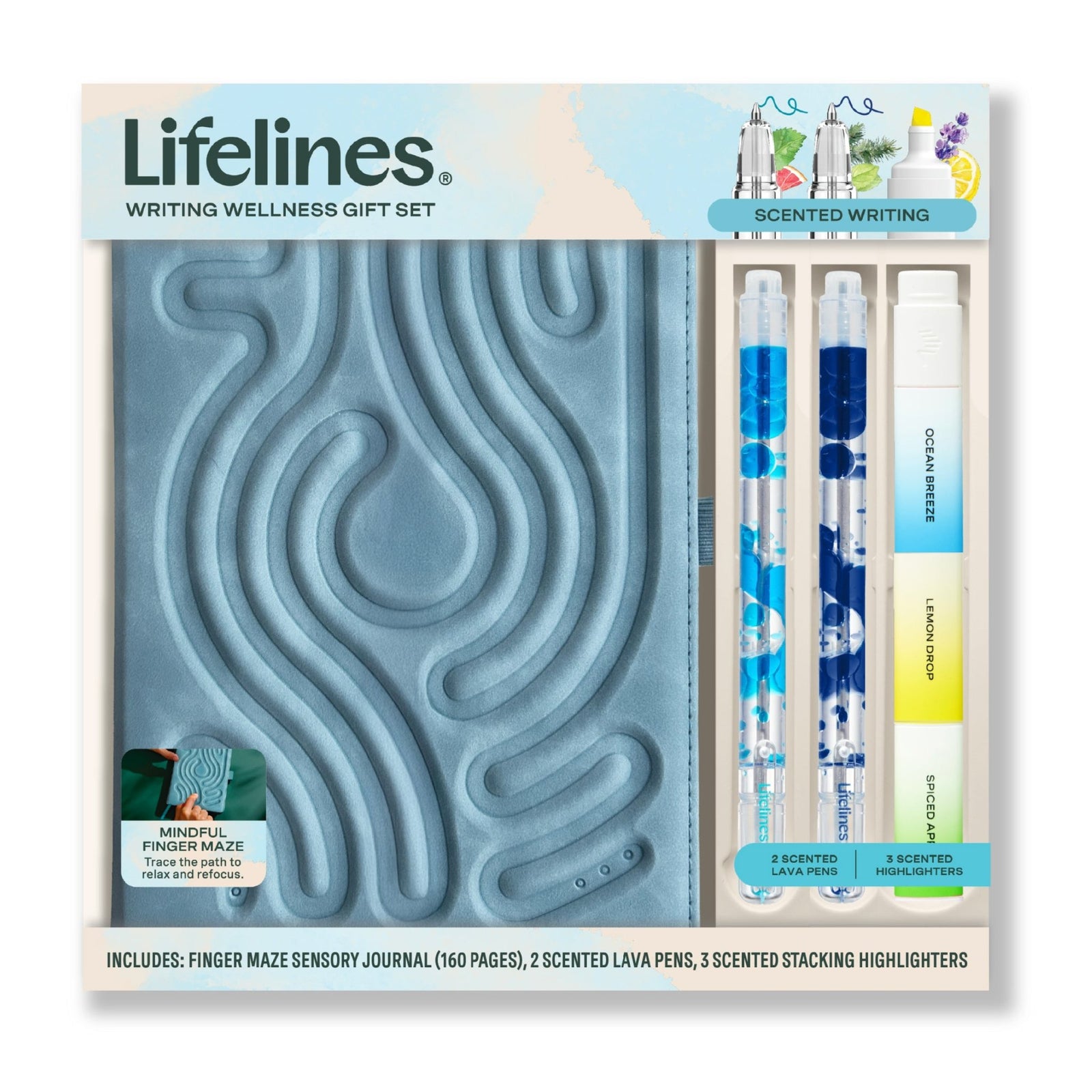Writing Wellness Journal Set - Blue - Lifelines