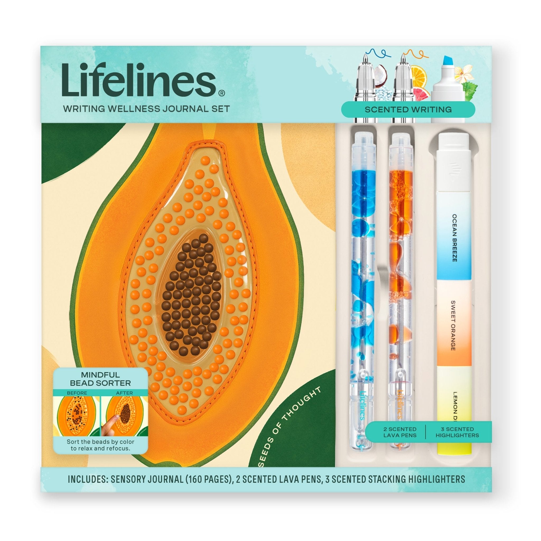 Writing Wellness Journal Set - Papaya - Lifelines